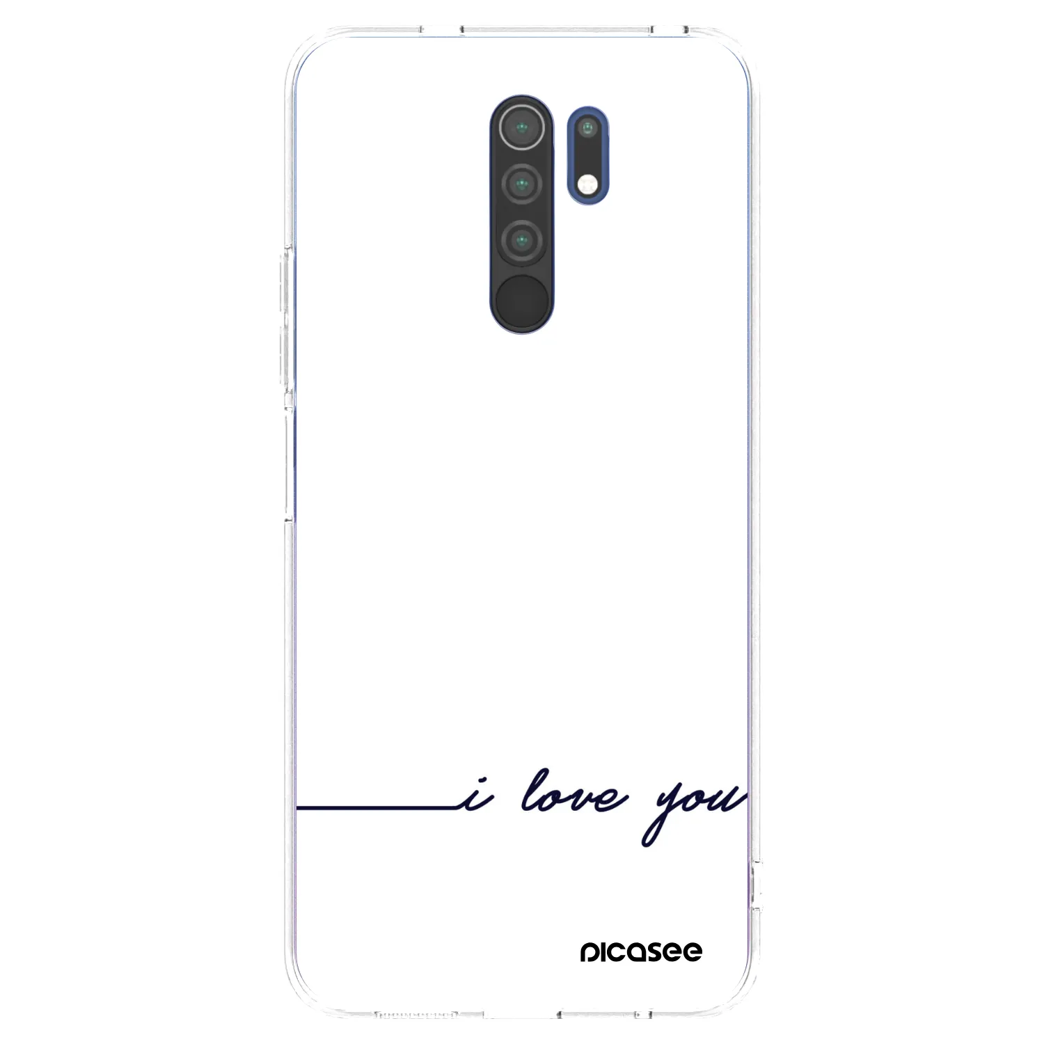 Picasee silikonový průhledný obal pro Xiaomi Redmi 9 - Miluji tě