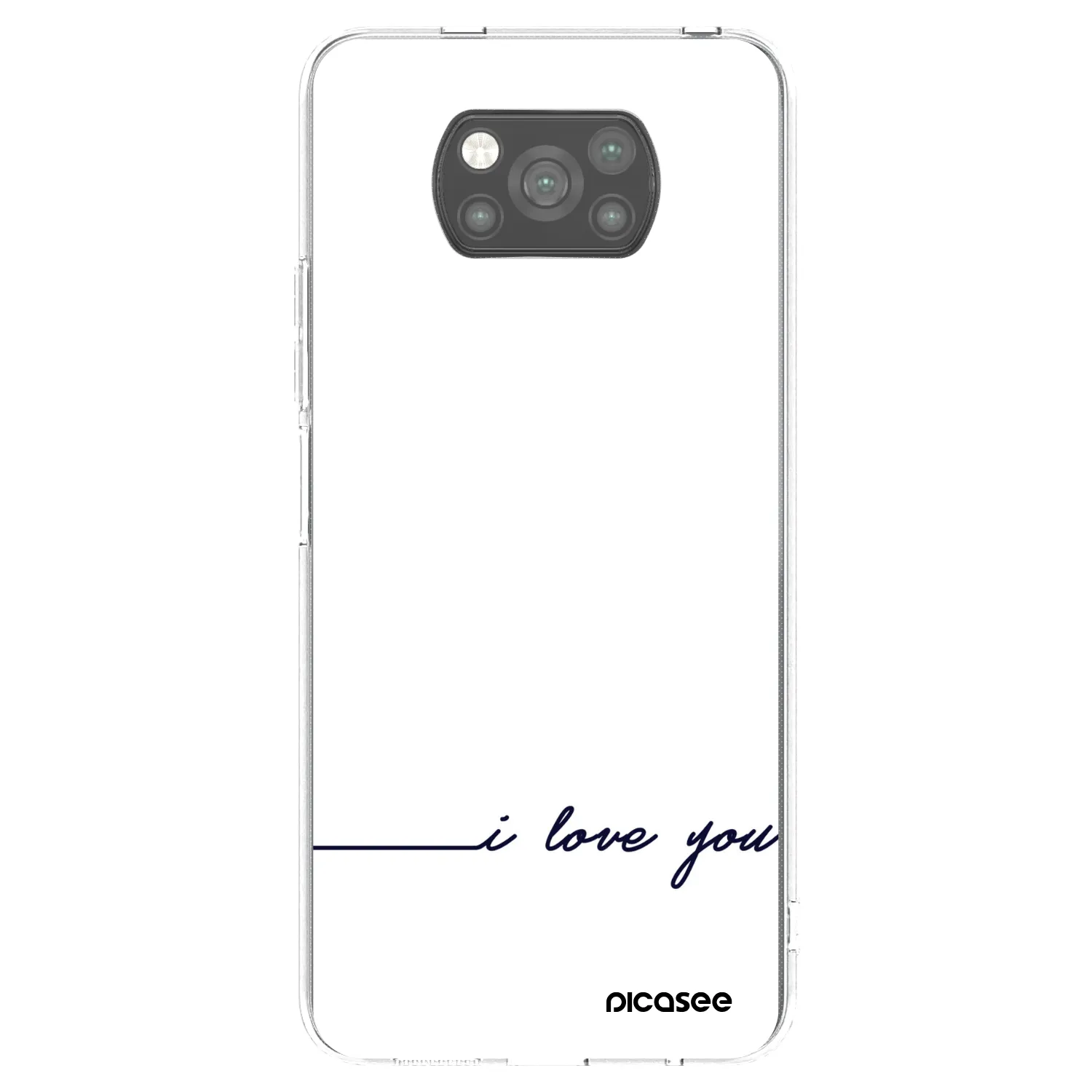 Picasee silikonový černý obal pro Xiaomi Poco X3 - Miluji tě