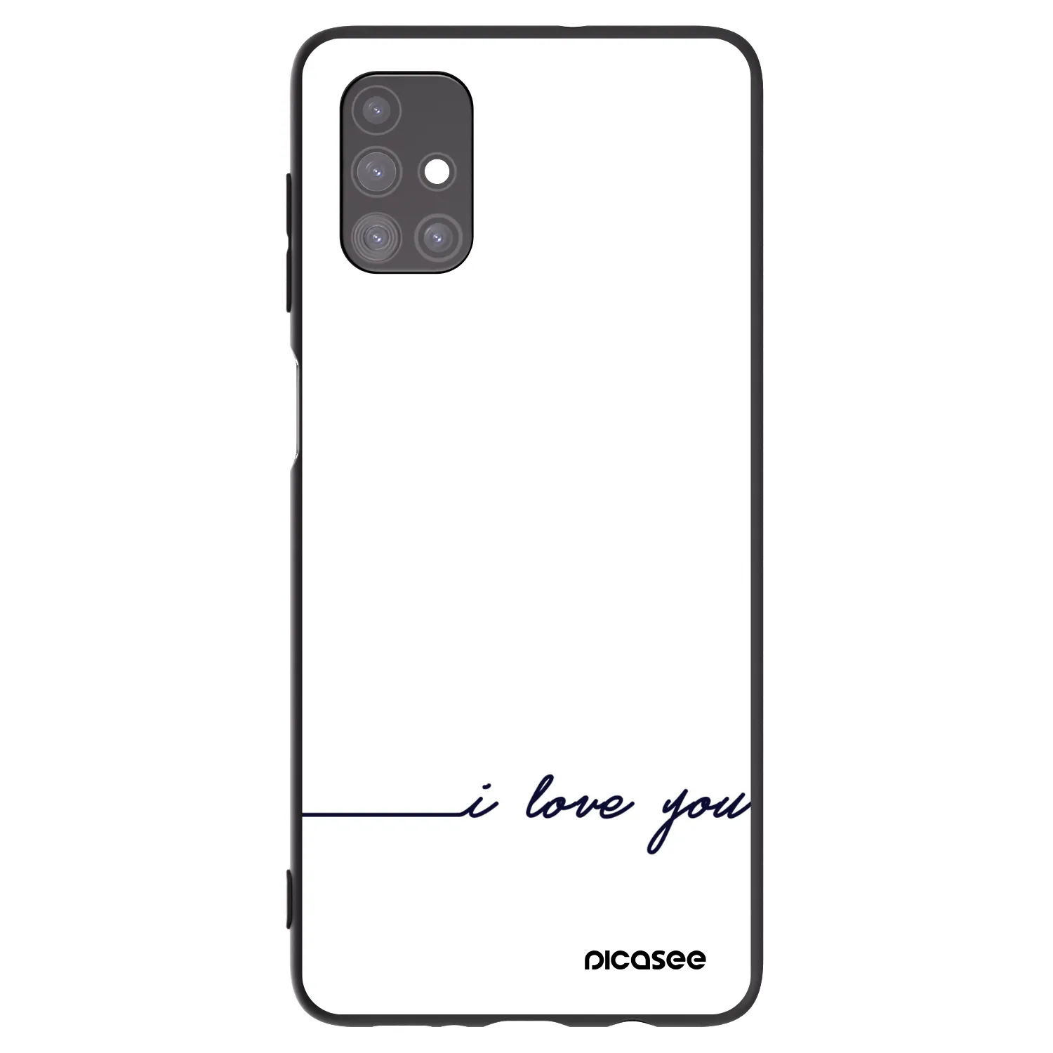 Picasee silikonový černý obal pro Samsung Galaxy M51 M515F - Miluji tě