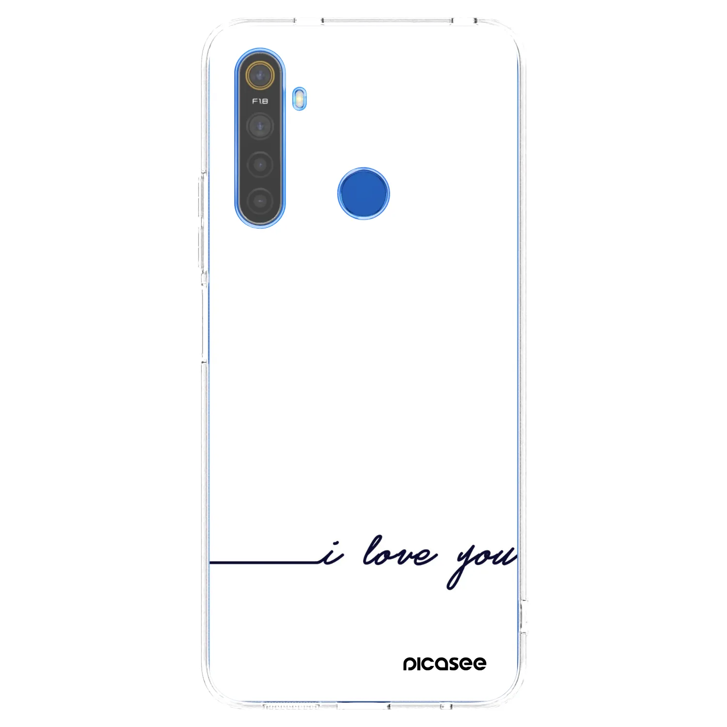 Picasee silikonový průhledný obal pro Realme 5 - Miluji tě