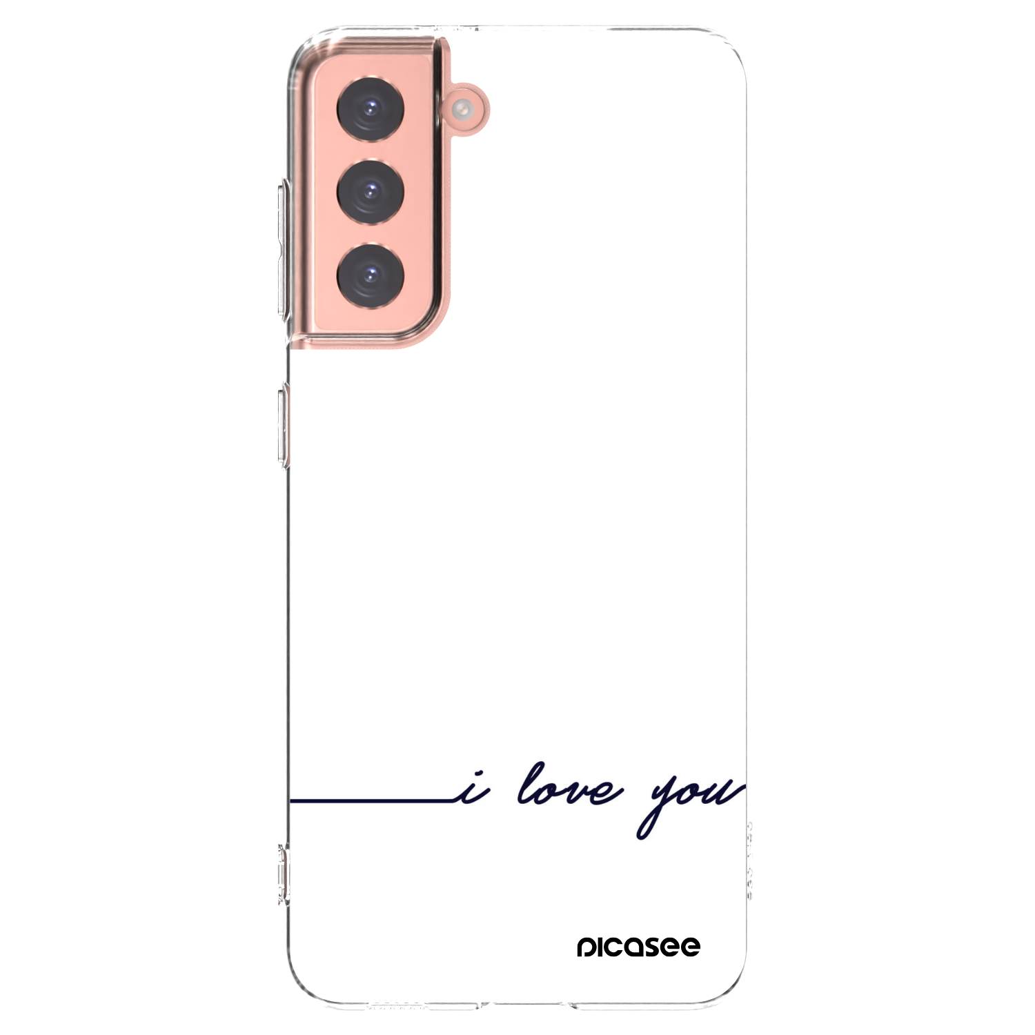 Picasee silikonový průhledný obal pro Samsung Galaxy S21 5G G991B - Miluji tě