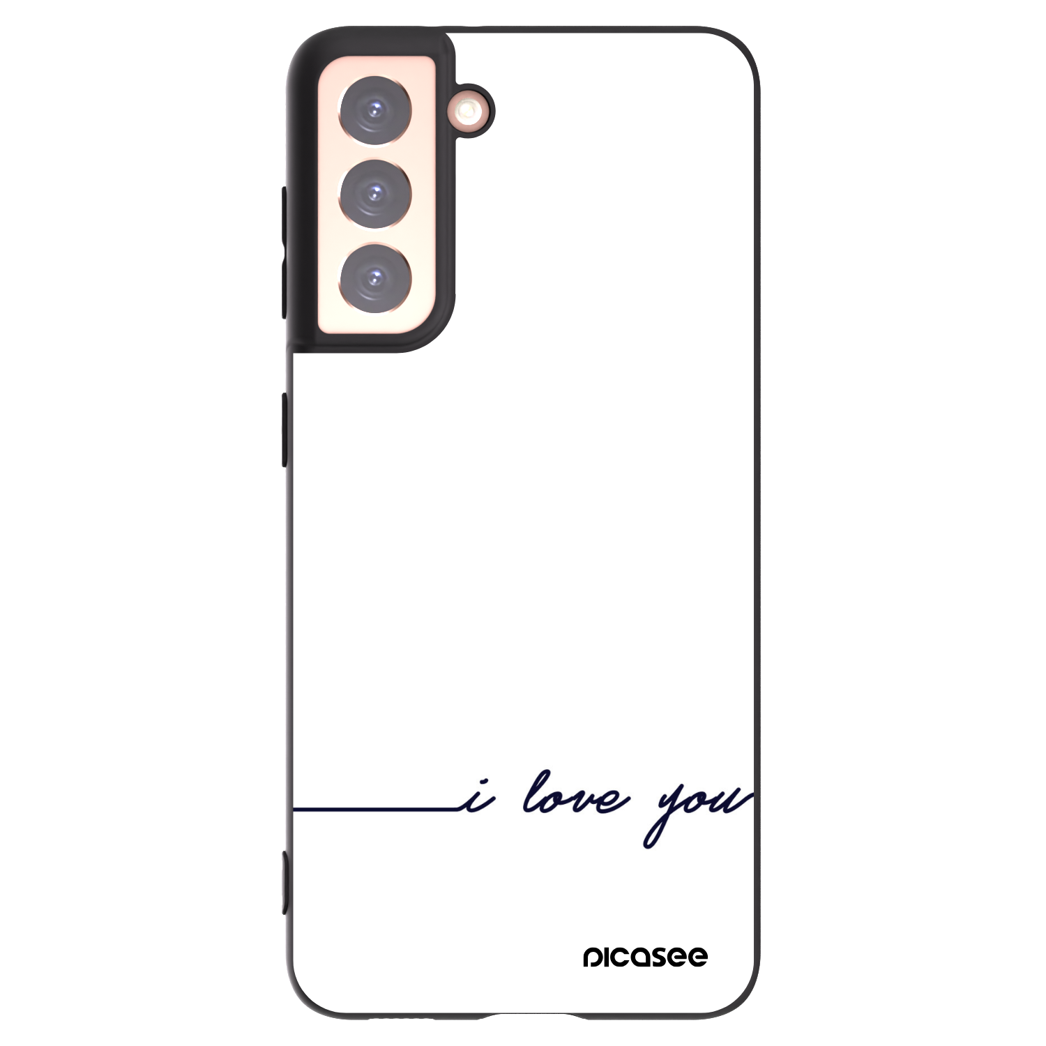 Picasee silikonový černý obal pro Samsung Galaxy S21 5G G991B - Miluji tě