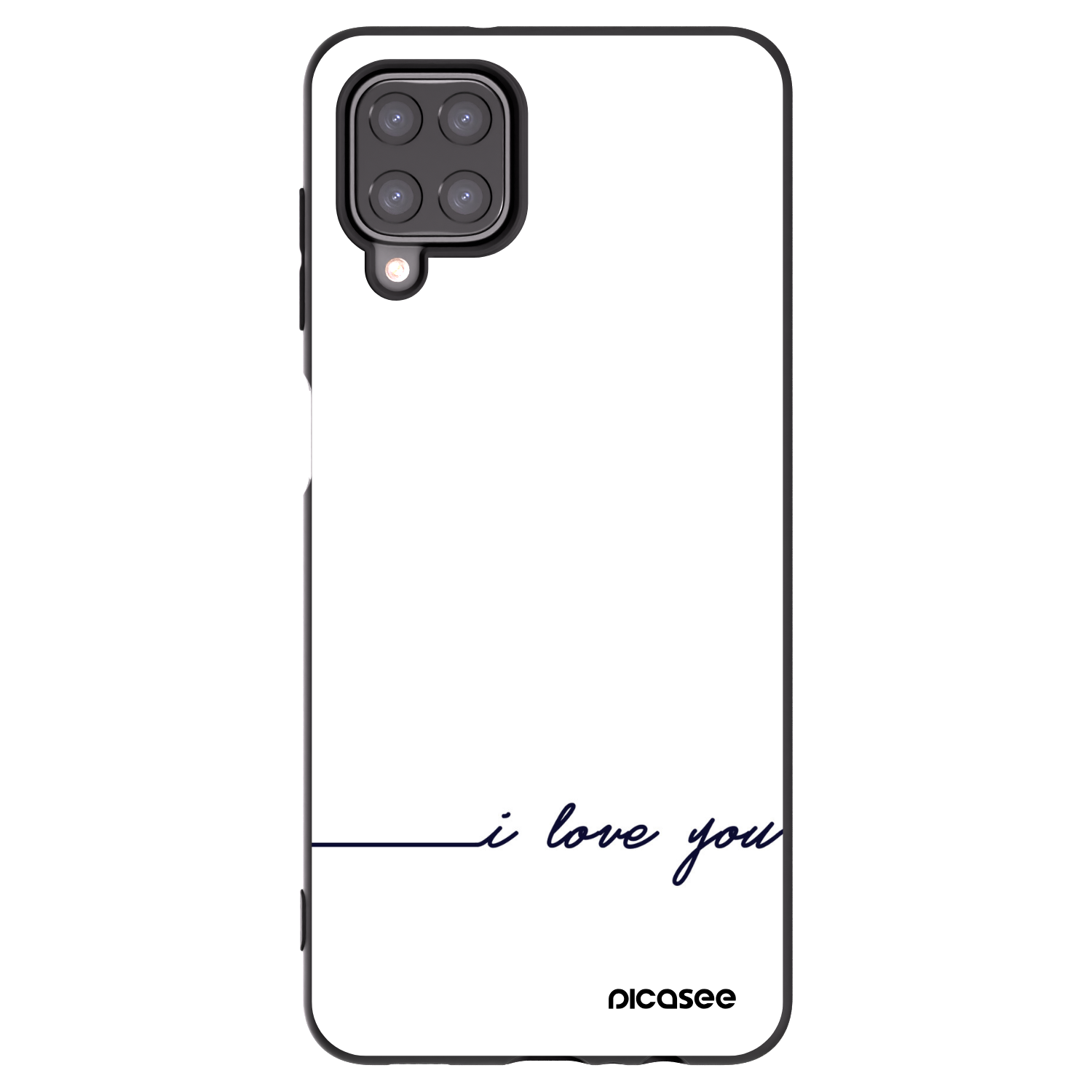 Picasee silikonový černý obal pro Samsung Galaxy A12 A125F - Miluji tě