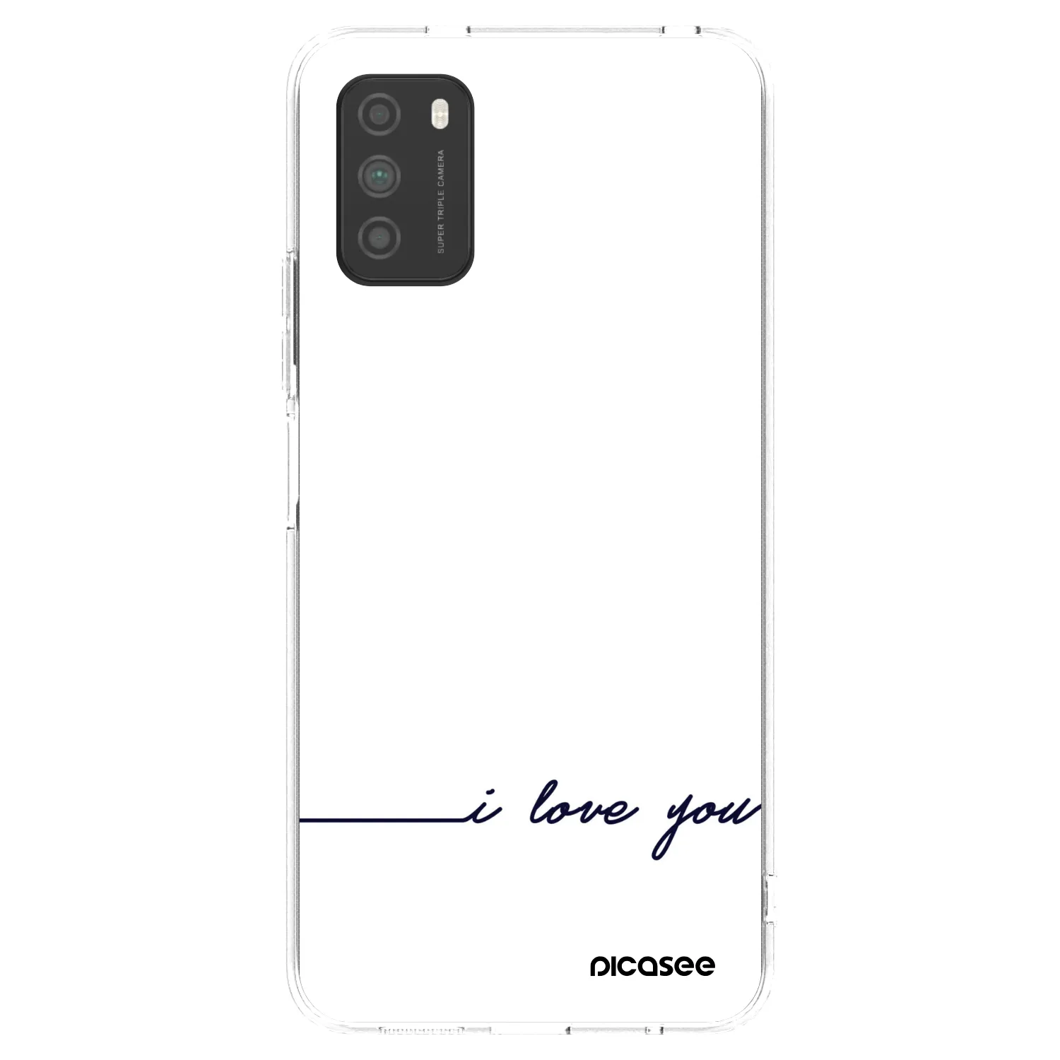 Picasee silikonový průhledný obal pro Xiaomi Poco M3 - Miluji tě
