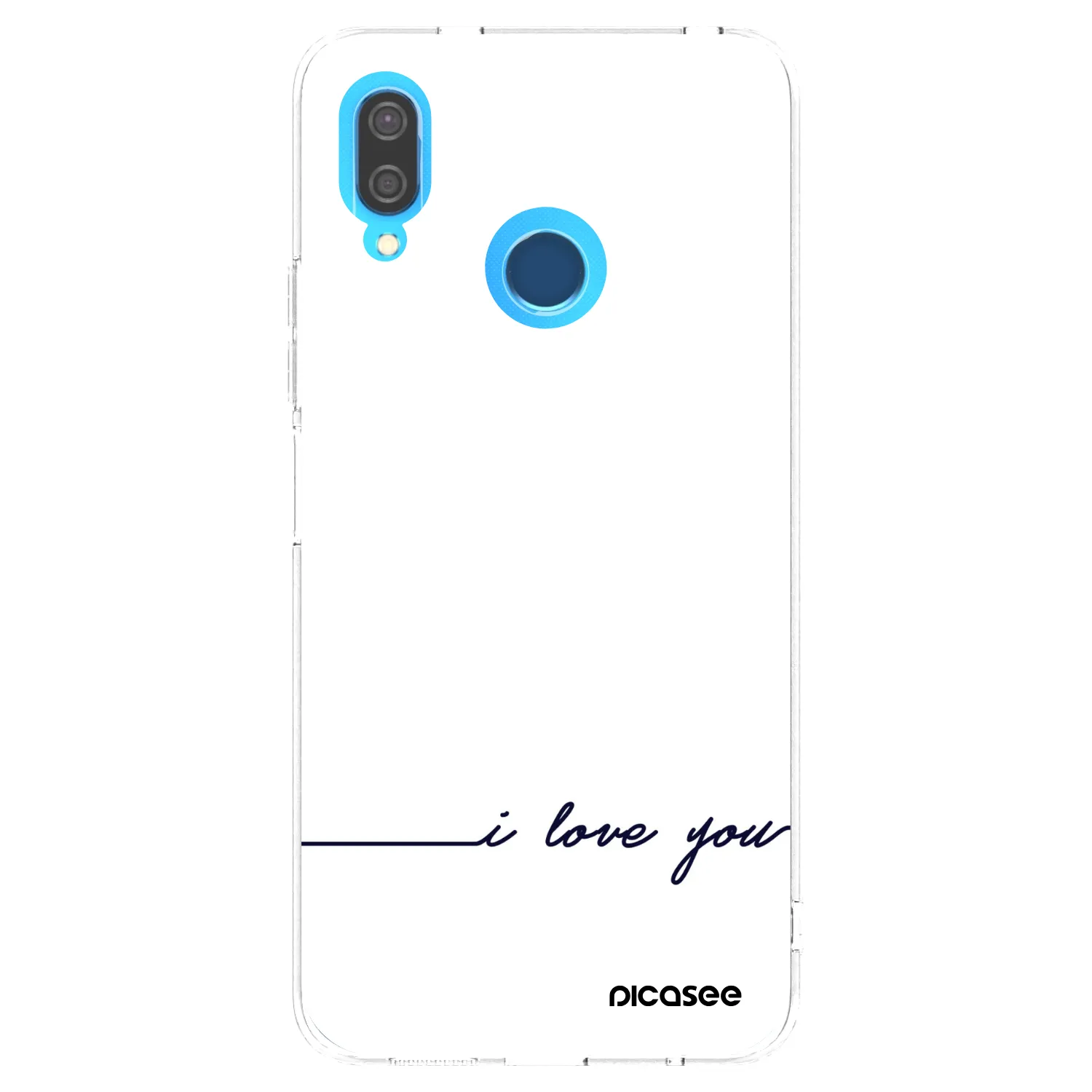 Picasee silikonový průhledný obal pro Huawei P20 Lite - Miluji tě