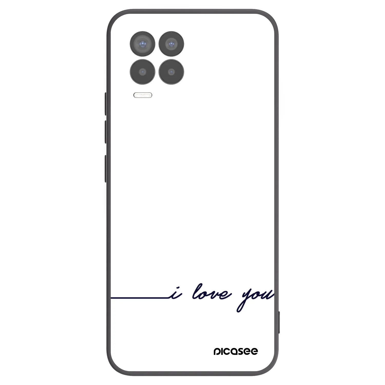 Picasee silikonový černý obal pro Realme 8 4G - Miluji tě