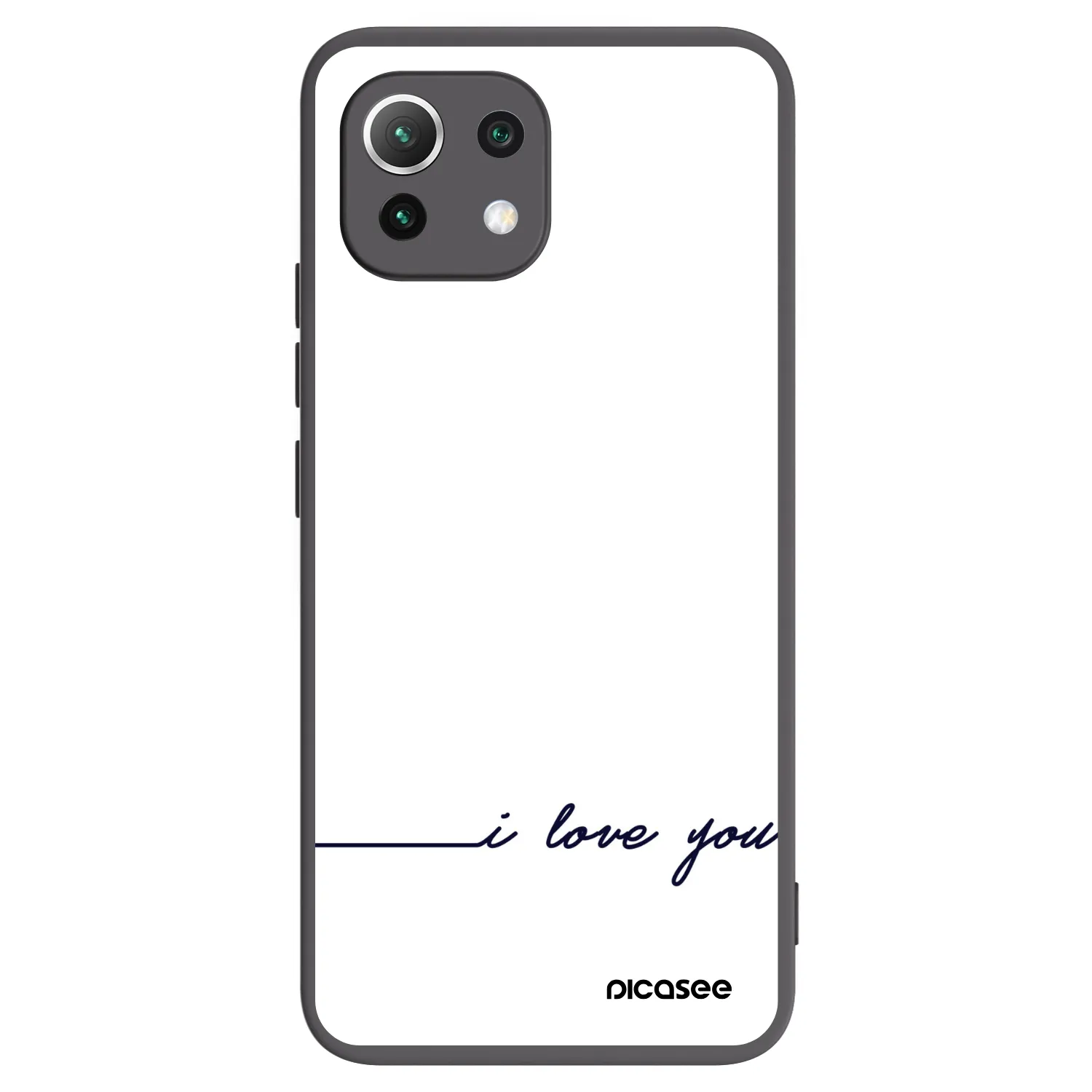 Picasee silikonový černý obal pro Xiaomi 11 Lite 5G NE - Miluji tě