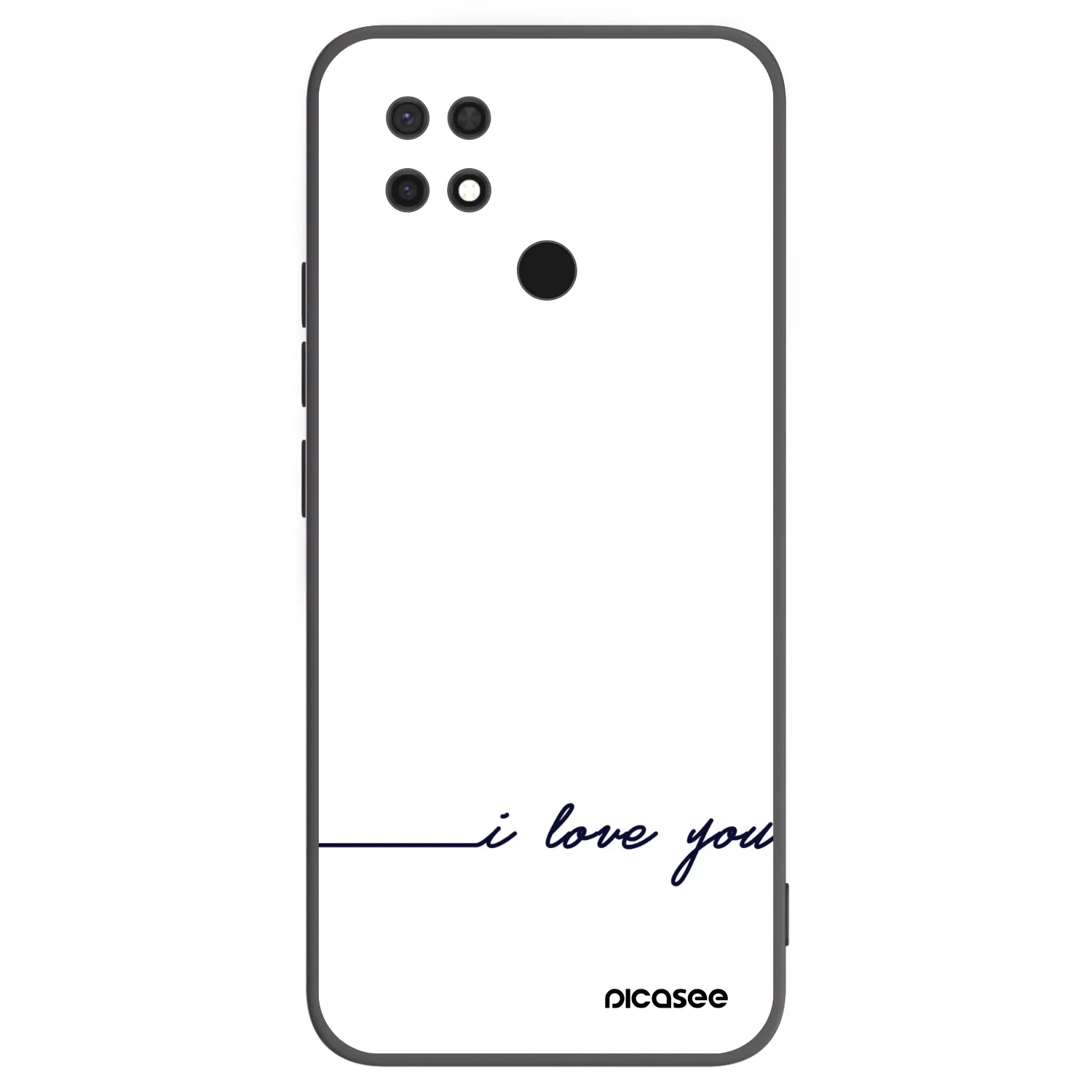 Picasee silikonový černý obal pro Xiaomi Redmi 10C - Miluji tě