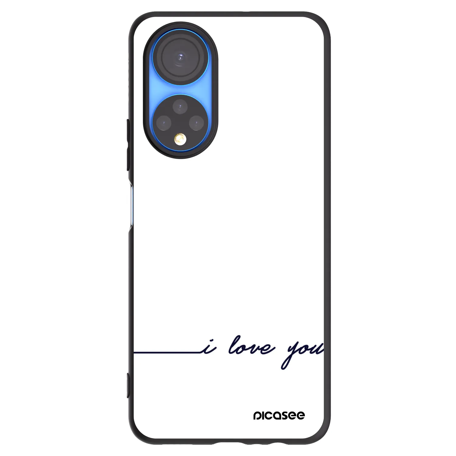 Picasee silikonový černý obal pro Honor X7 - Miluji tě