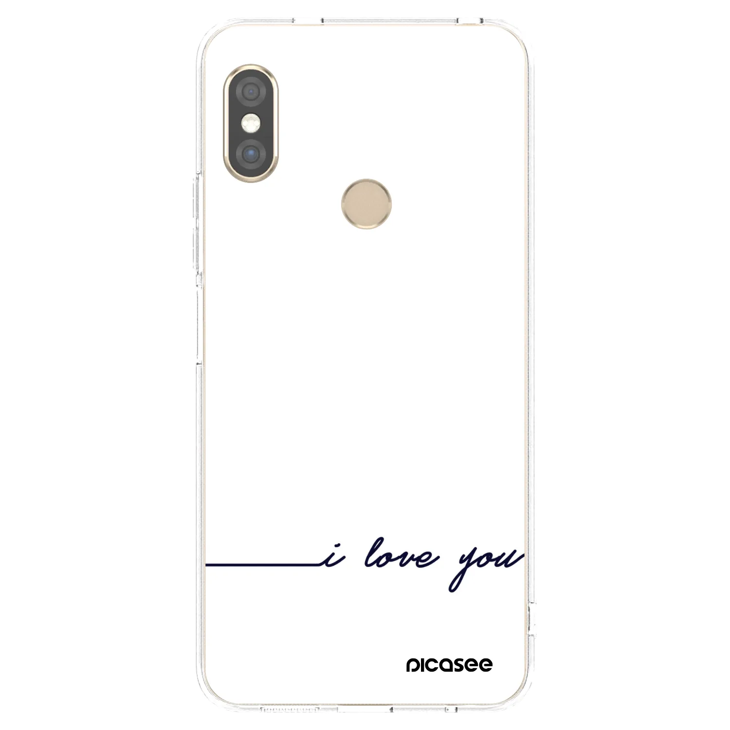 Picasee silikonový průhledný obal pro Xiaomi Redmi Note 5 Global - Miluji tě