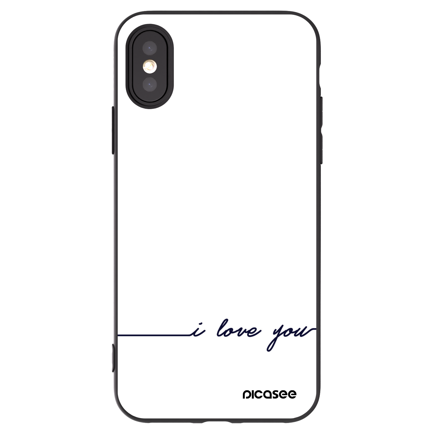 Picasee silikonový černý obal pro Apple iPhone X/XS - Miluji tě