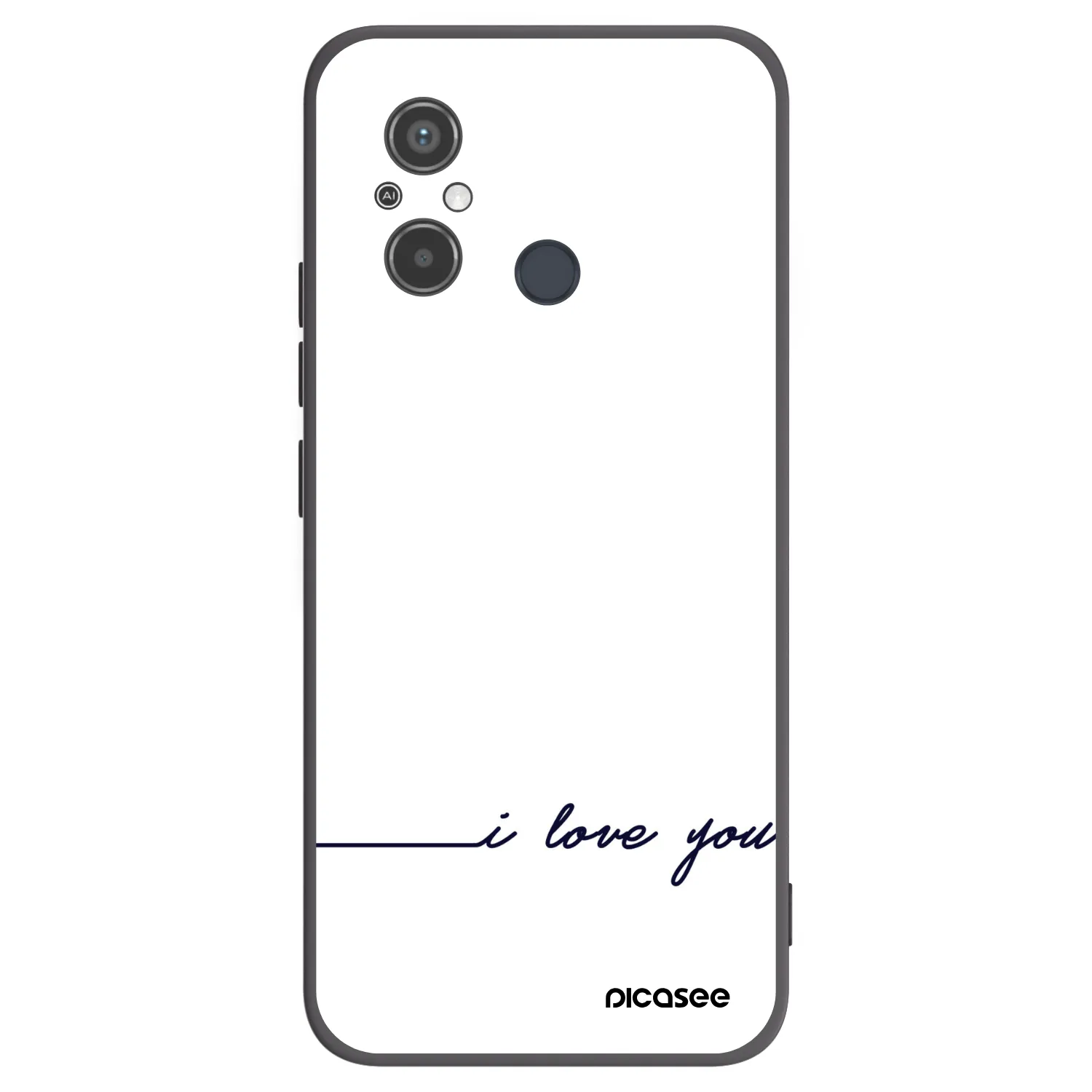 Picasee silikonový černý obal pro Xiaomi Redmi 12C - Miluji tě