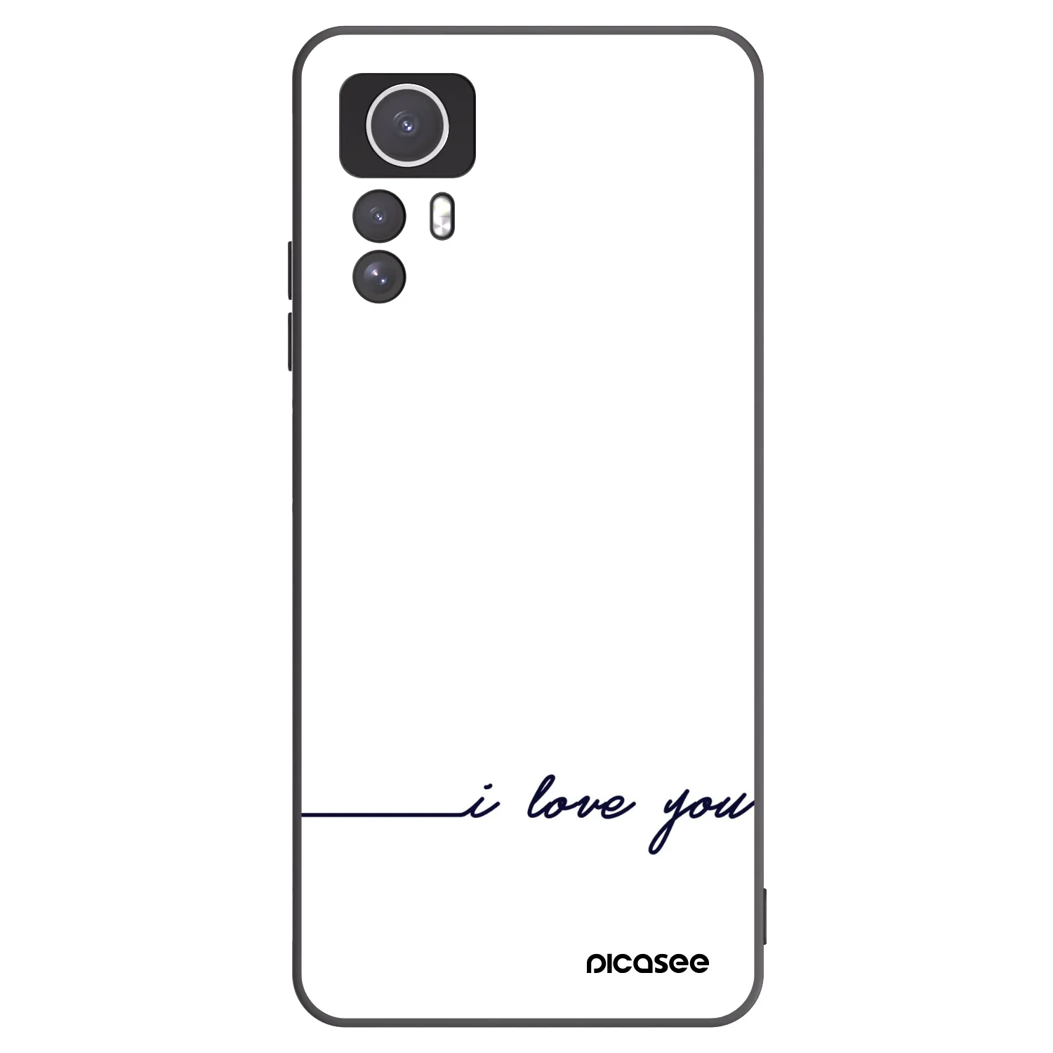 Picasee silikonový černý obal pro Xiaomi Redmi Note 12S - Miluji tě