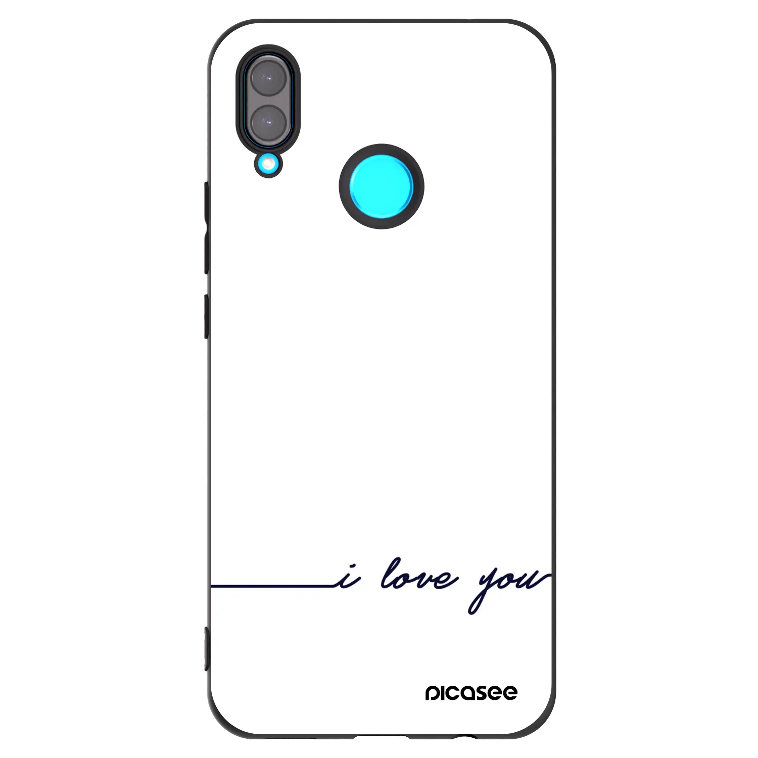 Picasee silikonový černý obal pro Huawei Nova 3 - Miluji tě