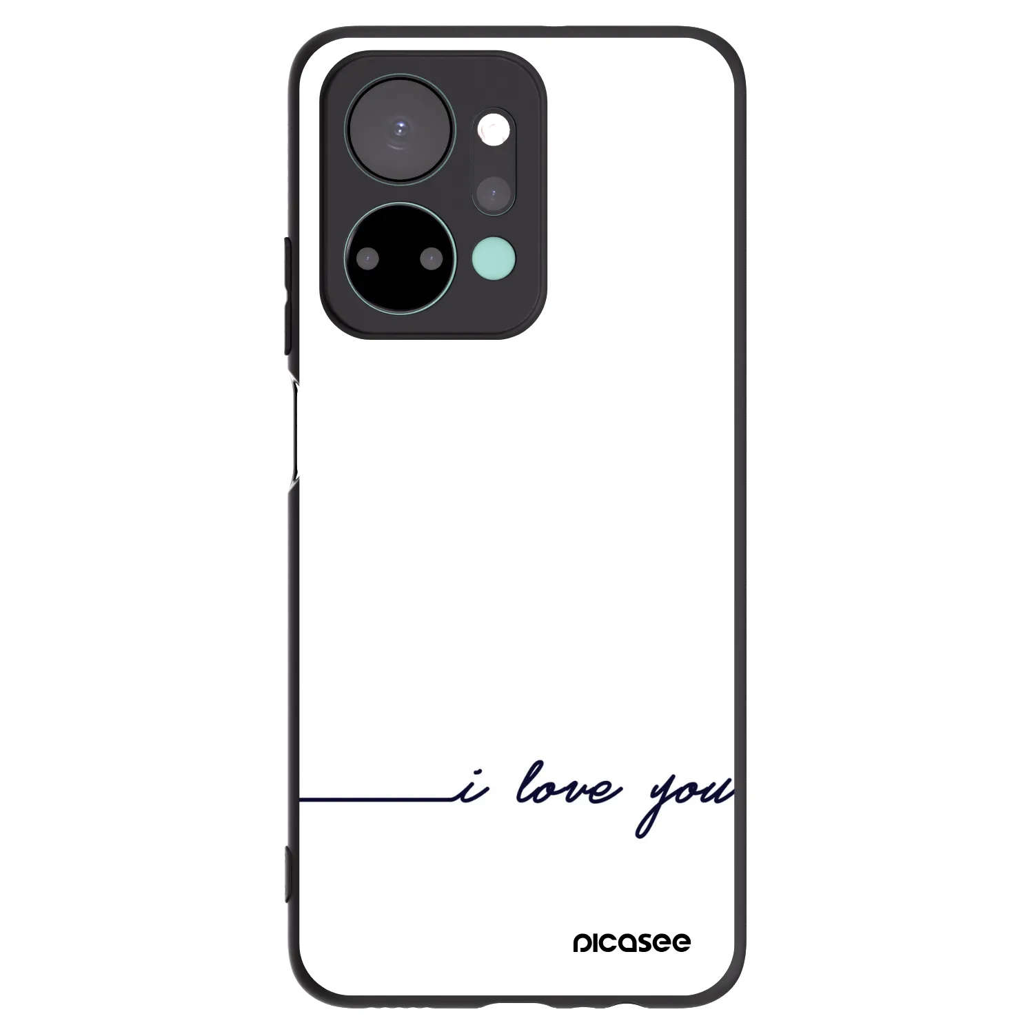 Picasee silikonový černý obal pro Honor X7a - Miluji tě