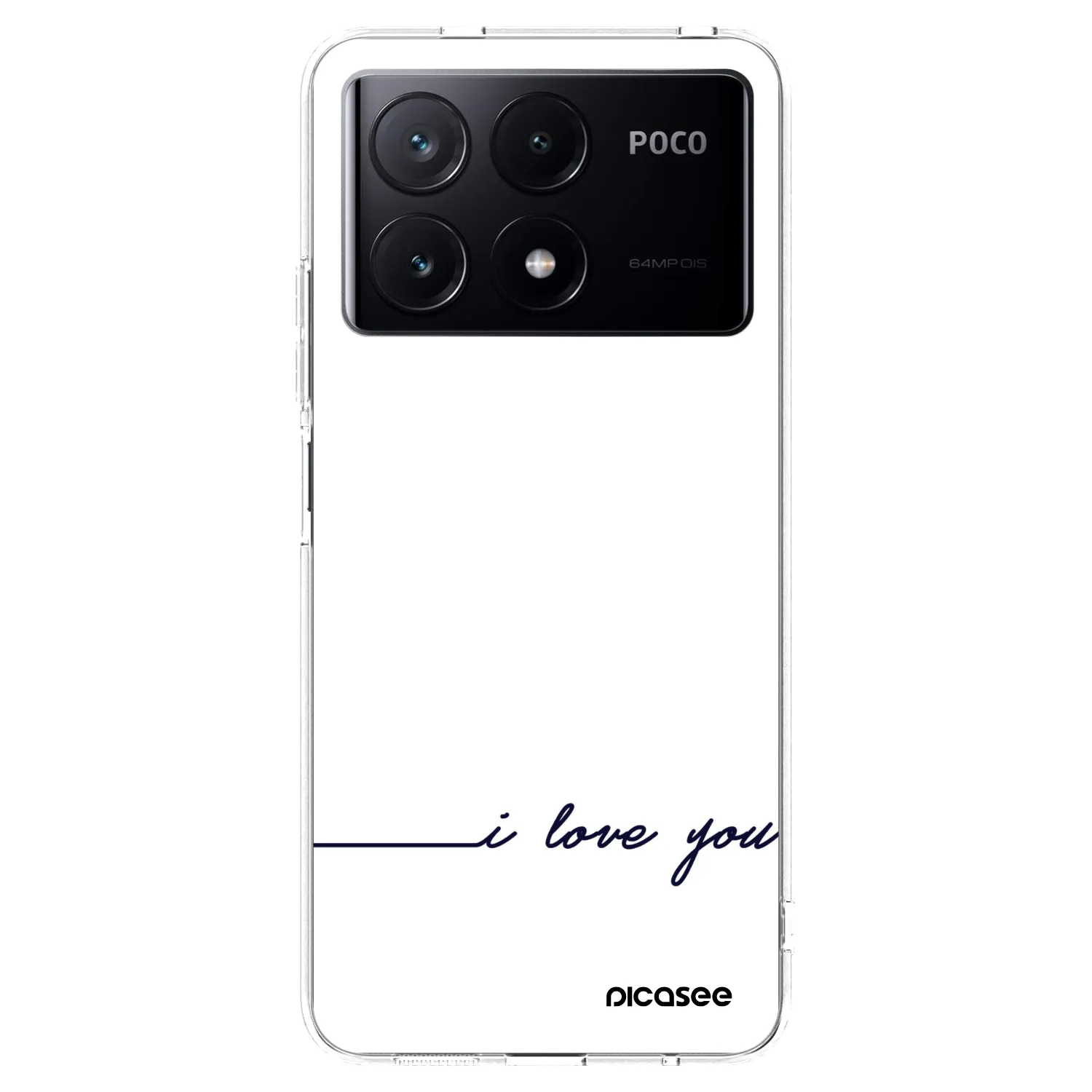 Picasee silikonový průhledný obal pro Xiaomi Poco X6 Pro - Miluji tě