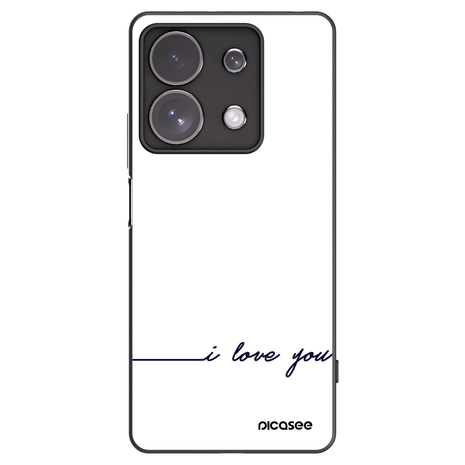 Picasee silikonový černý obal pro Xiaomi Redmi Note 13 Pro 4G - Miluji tě