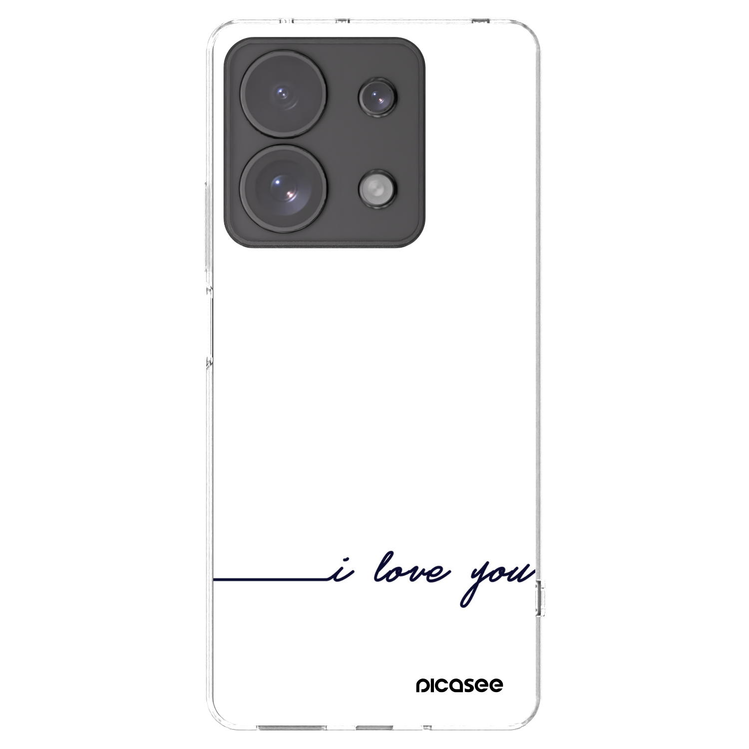 Picasee silikonový průhledný obal pro Xiaomi Redmi Note 13 Pro 4G - Miluji tě