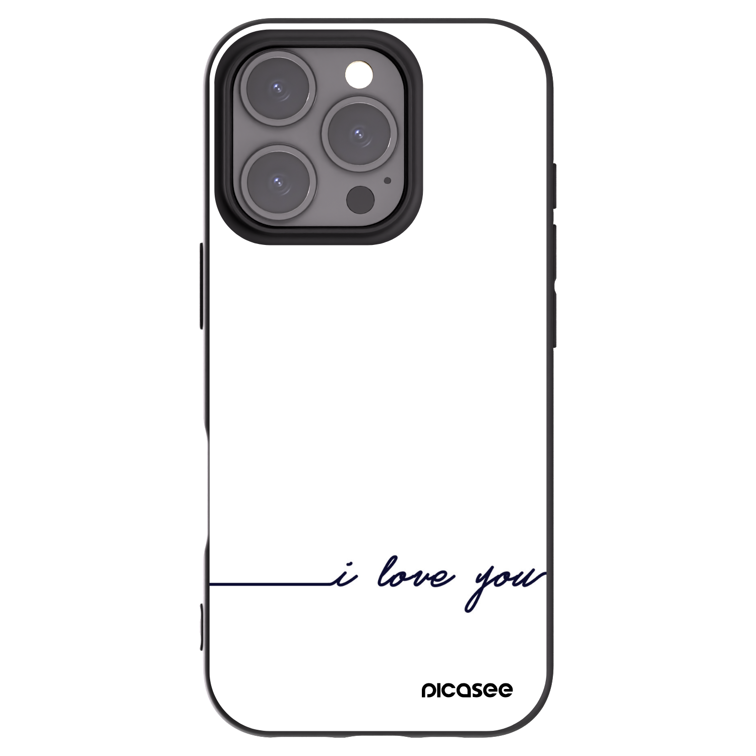 Picasee silikonový černý obal pro Apple iPhone 16 Pro - Miluji tě