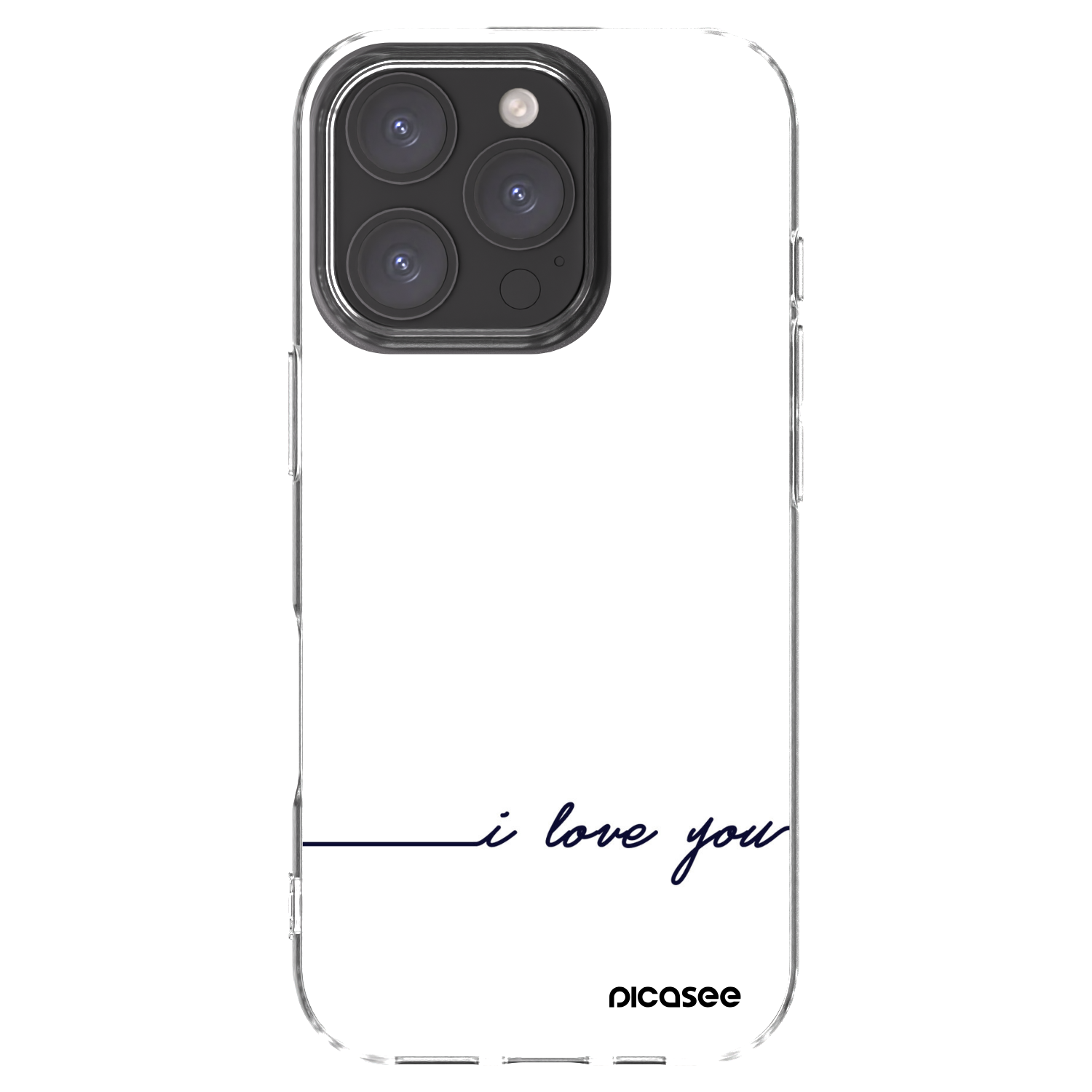 Picasee silikonový průhledný obal pro Apple iPhone 16 Pro - Miluji tě