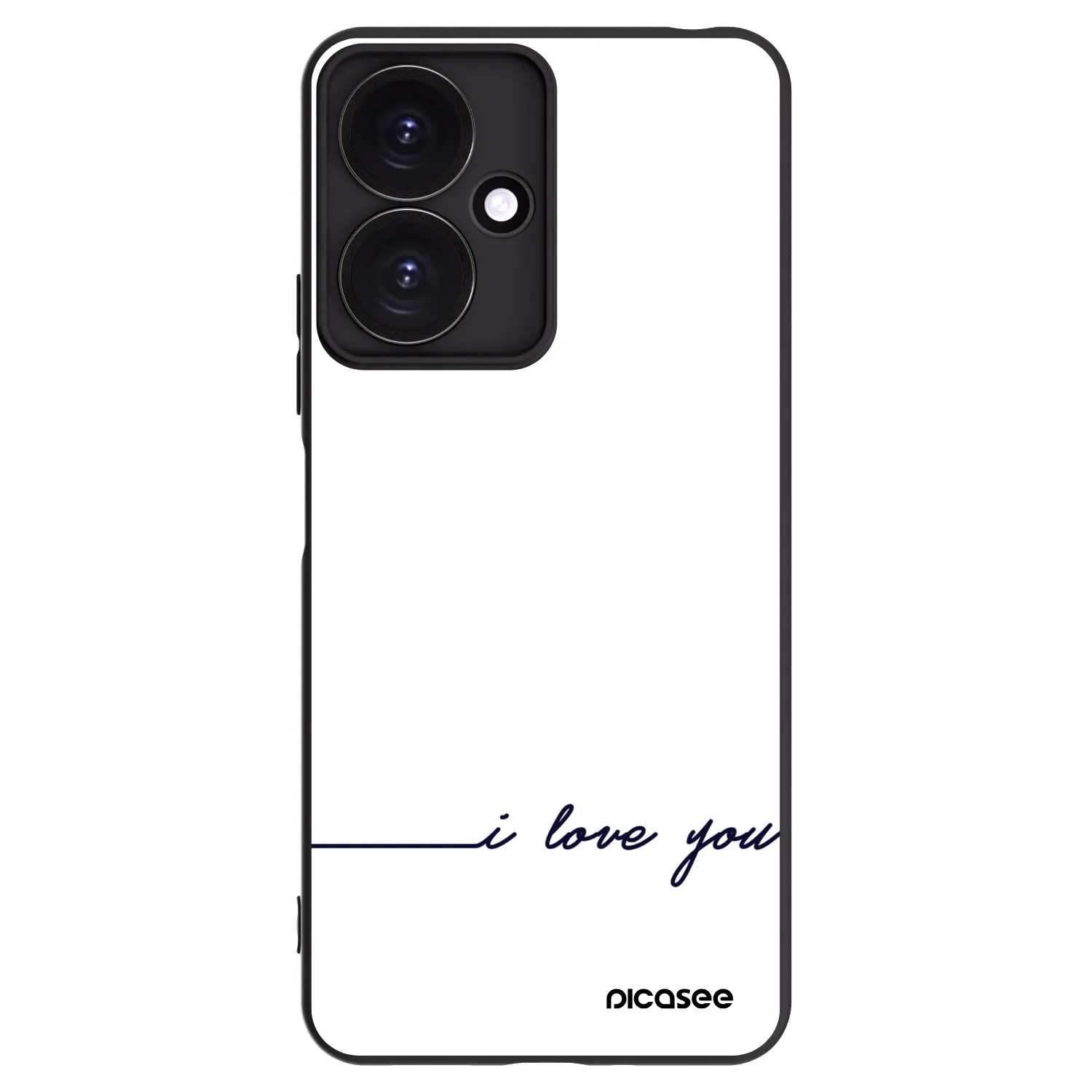Picasee silikonový černý obal pro Xiaomi Redmi 13C 5G - Miluji tě