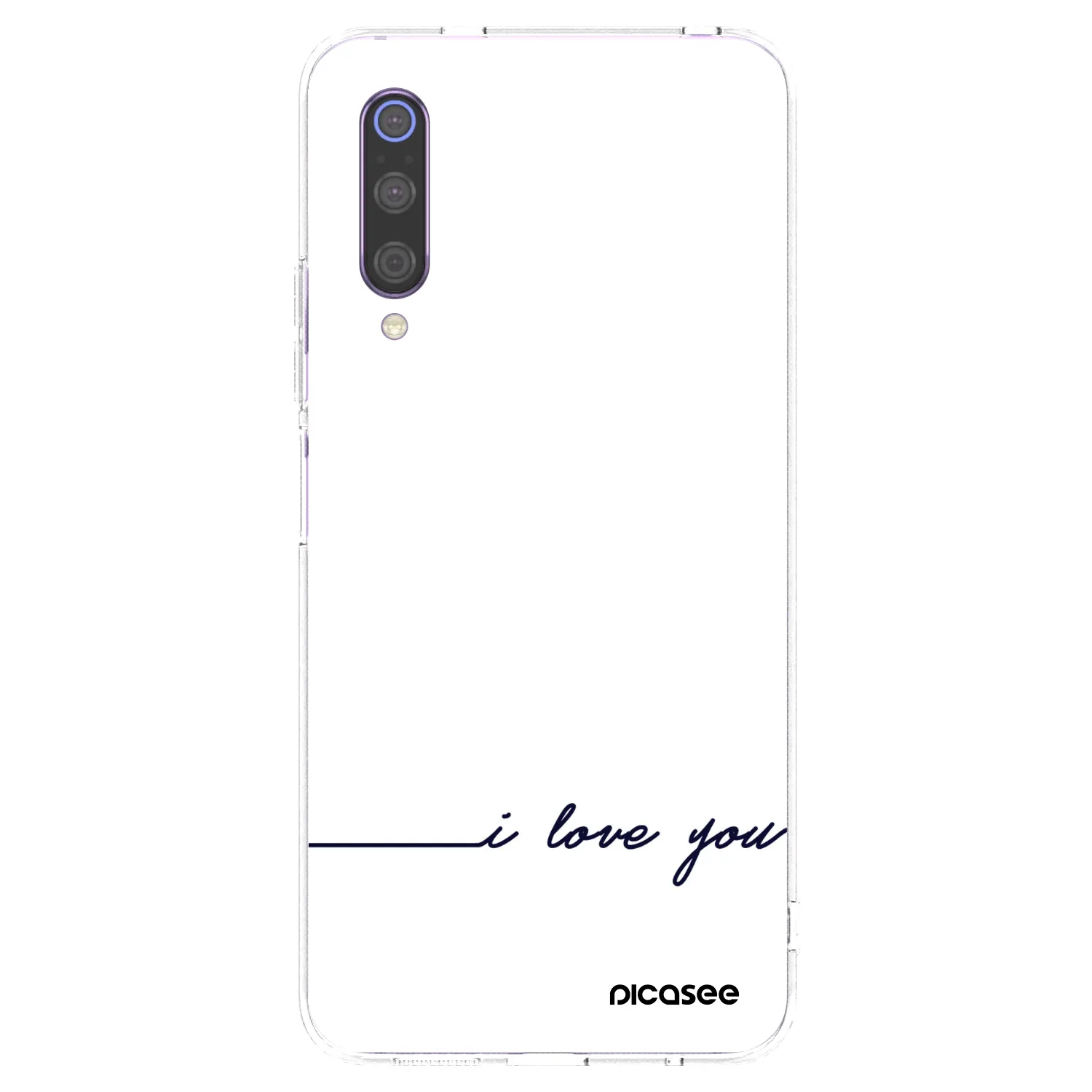 Picasee silikonový průhledný obal pro Xiaomi Mi 9 - Miluji tě