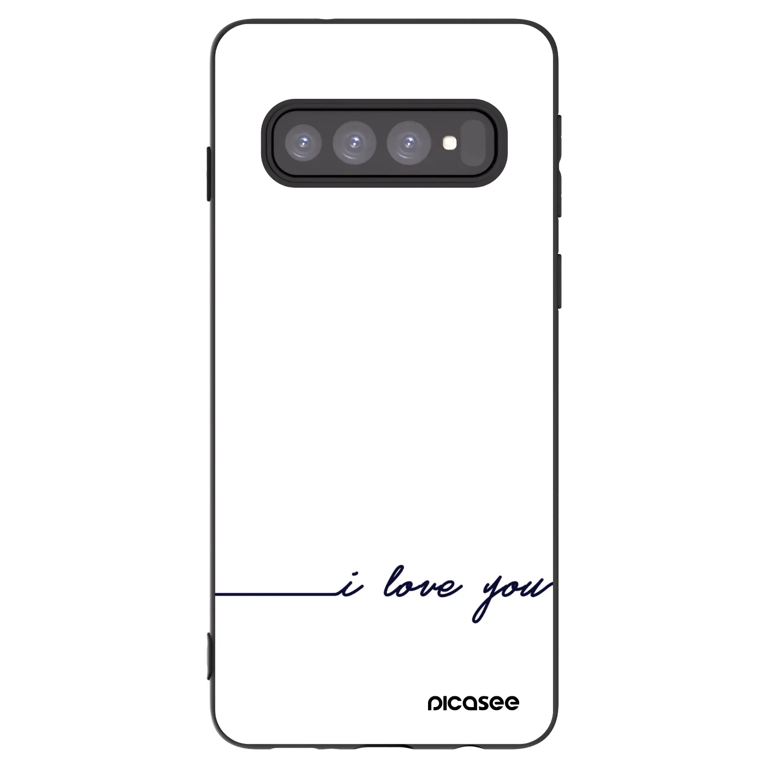 Picasee silikonový černý obal pro Samsung Galaxy S10 G973 - Miluji tě