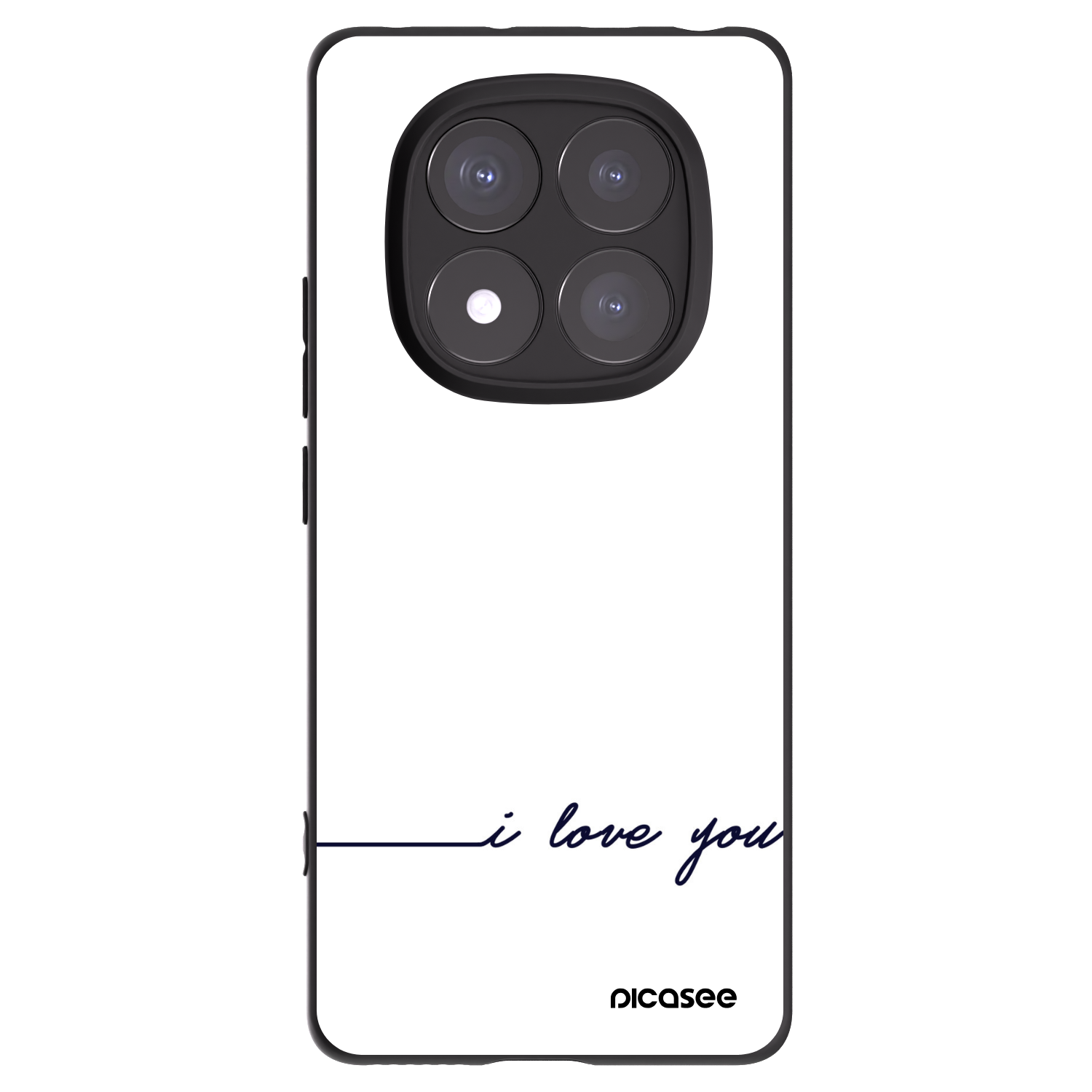 Picasee silikonový černý obal pro Xiaomi Redmi Note 14 Pro 5G - Miluji tě