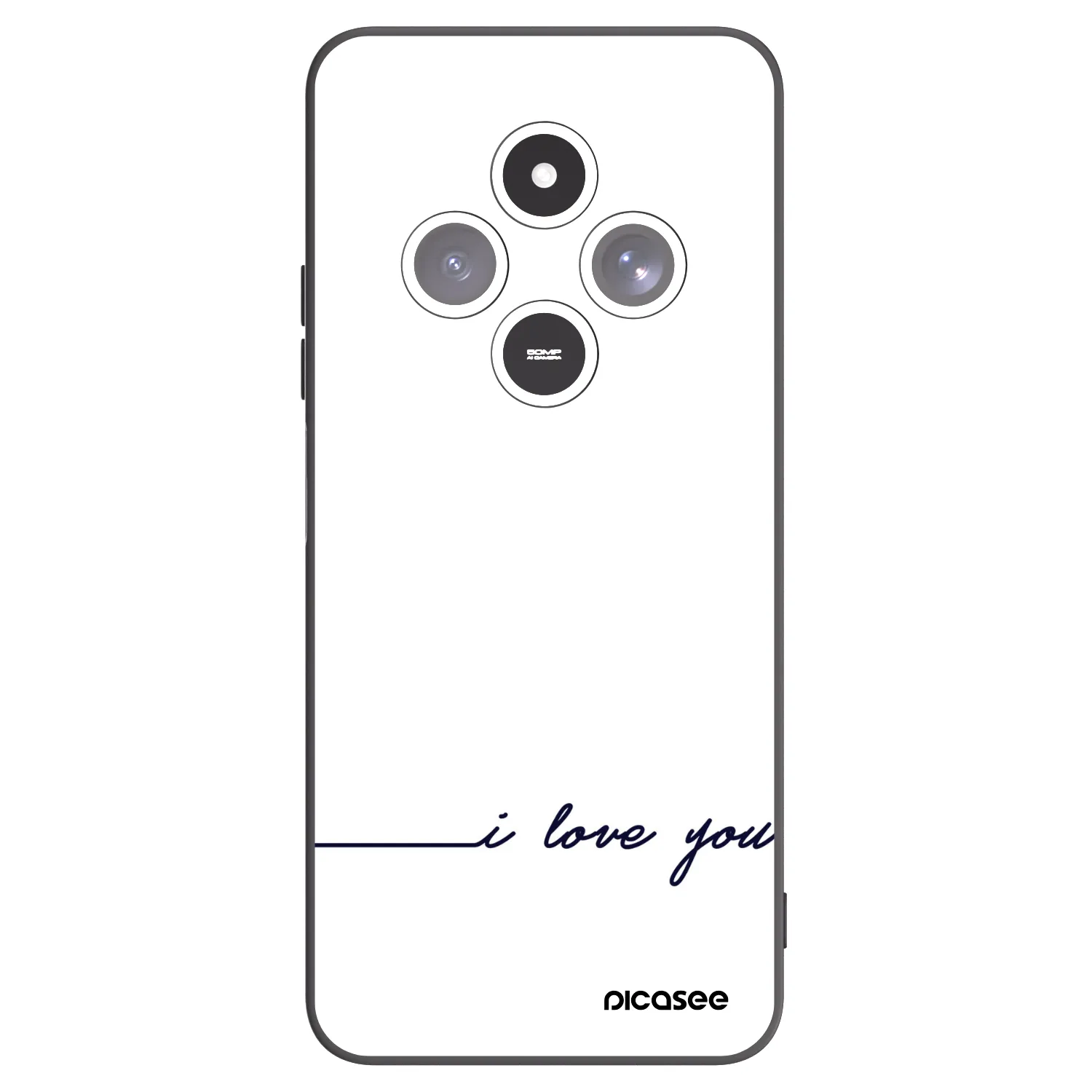 Picasee silikonový černý obal pro Xiaomi Redmi 14C - Miluji tě