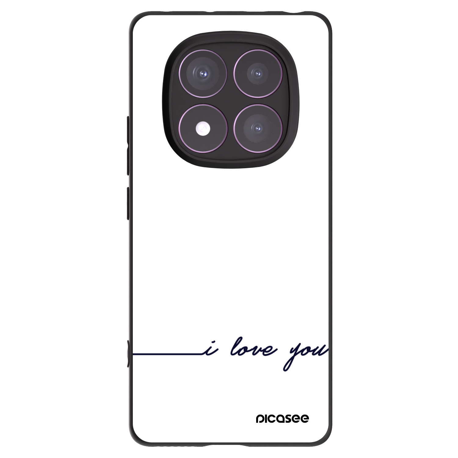 Picasee silikonový černý obal pro Xiaomi Redmi Note 14 Pro 4G - Miluji tě