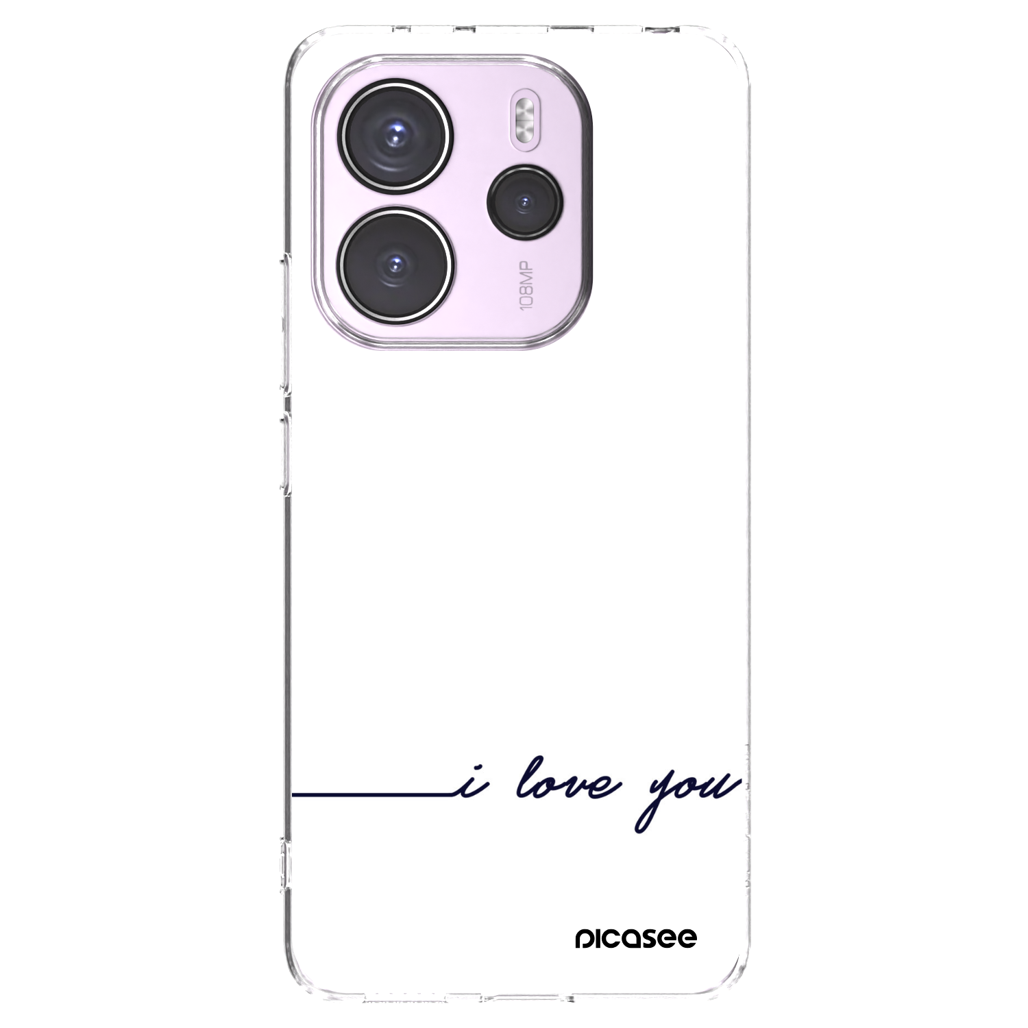 Picasee silikonový průhledný obal pro Xiaomi Redmi Note 14 4G - Miluji tě