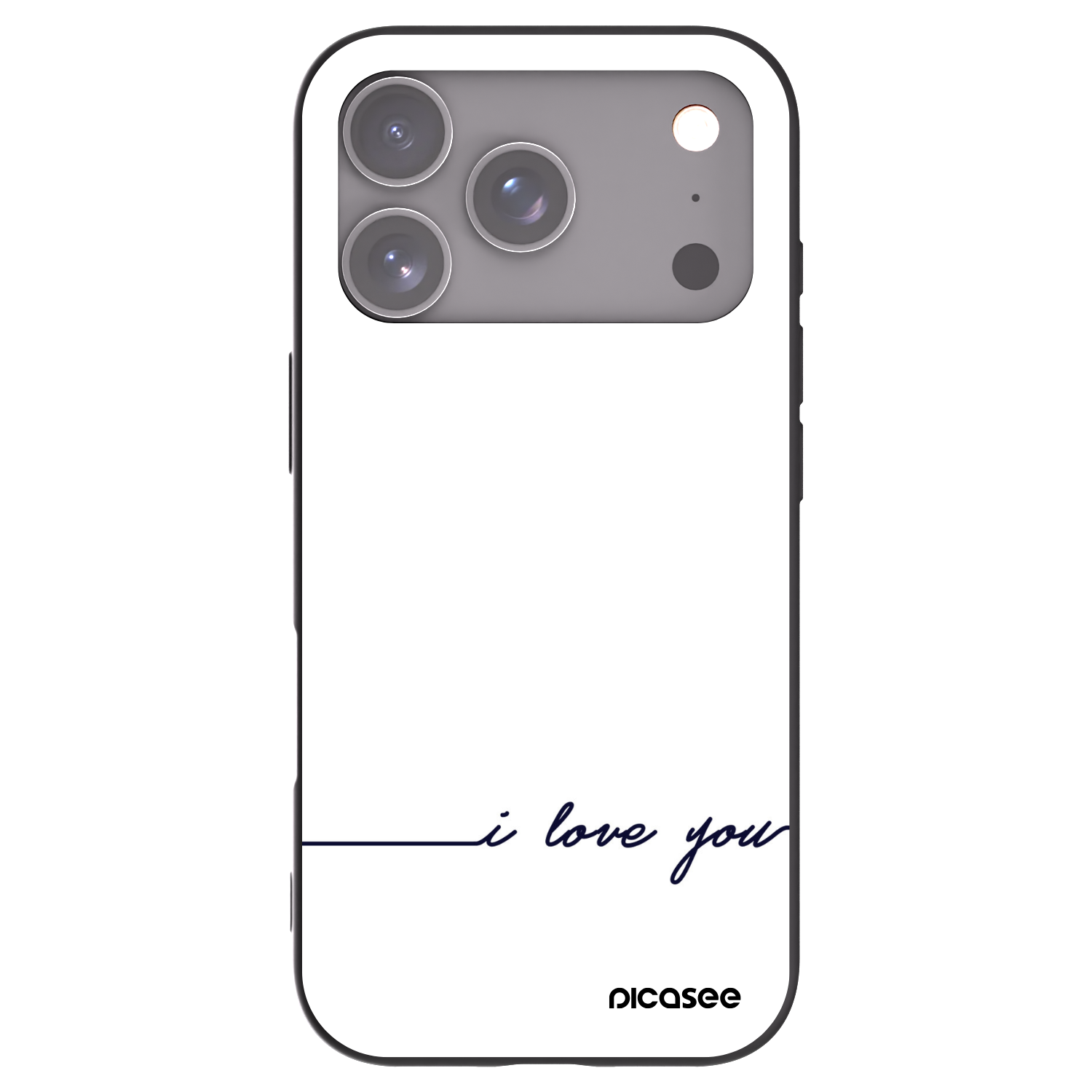 Picasee silikonový černý obal pro Apple iPhone 17 Pro - Miluji tě