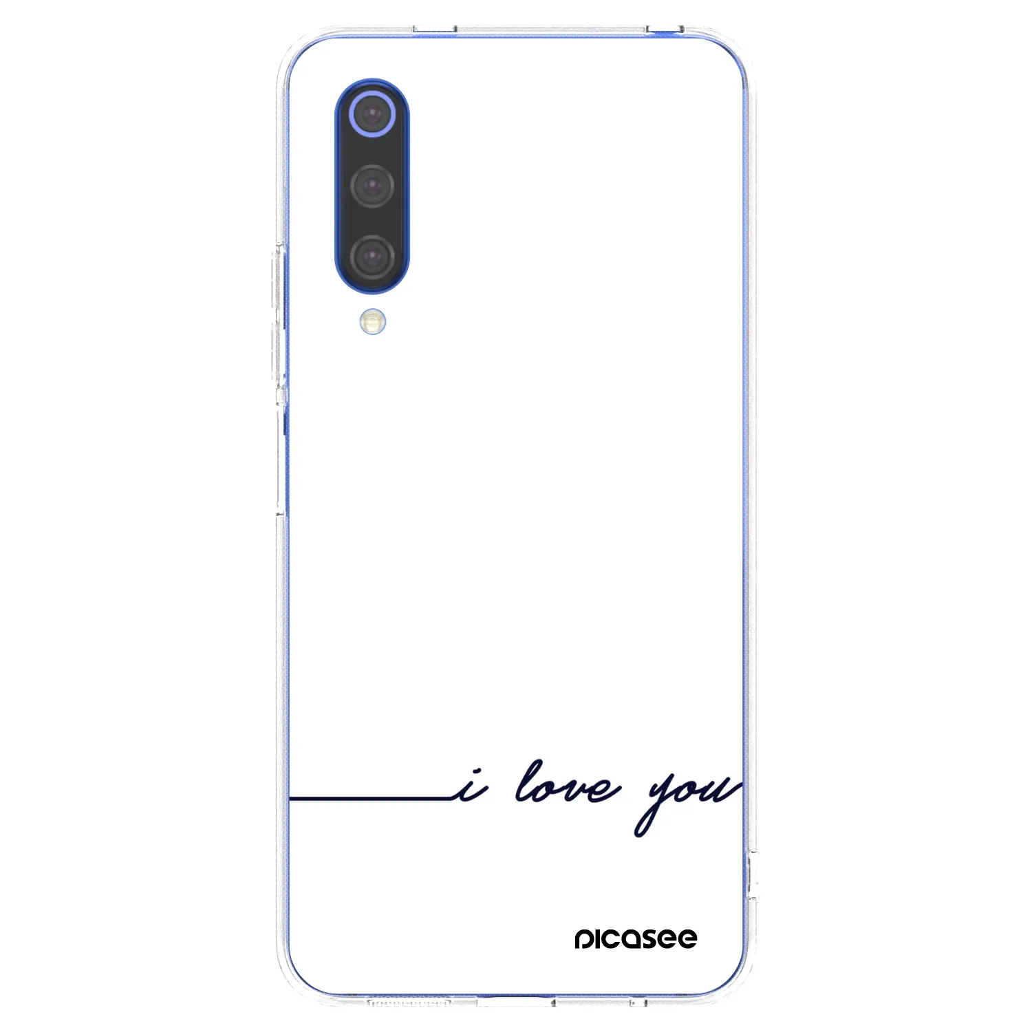 Picasee silikonový průhledný obal pro Xiaomi Mi 9 SE - Miluji tě