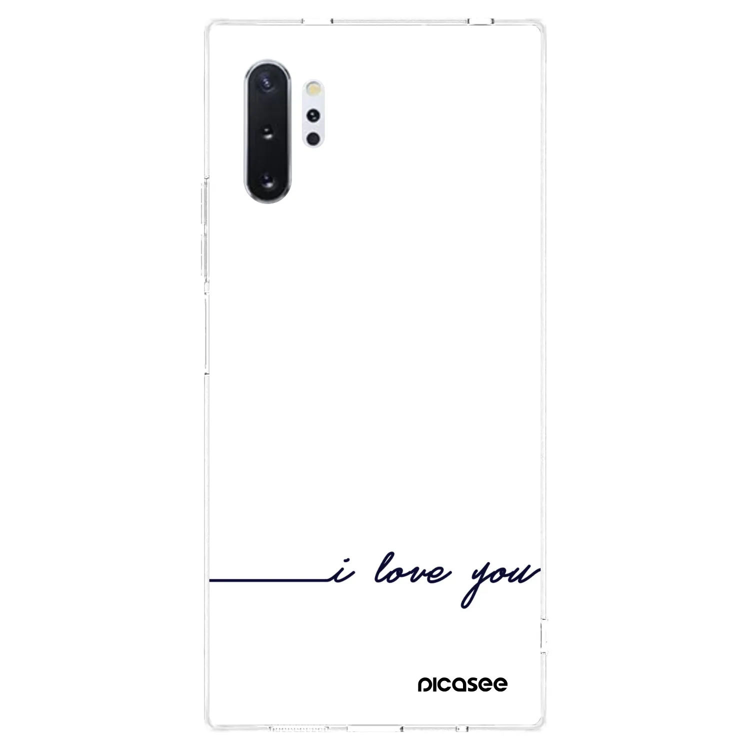 Picasee silikonový průhledný obal pro Samsung Galaxy Note 10+ N975F - Miluji tě