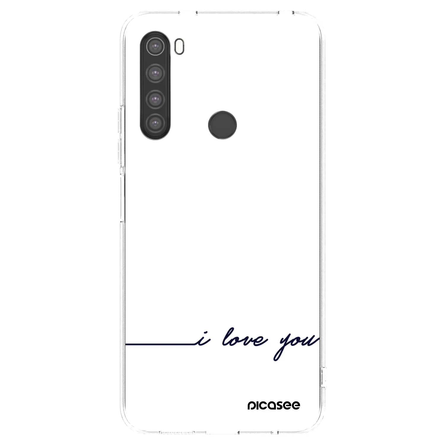 Picasee silikonový průhledný obal pro Xiaomi Redmi Note 8 - Miluji tě