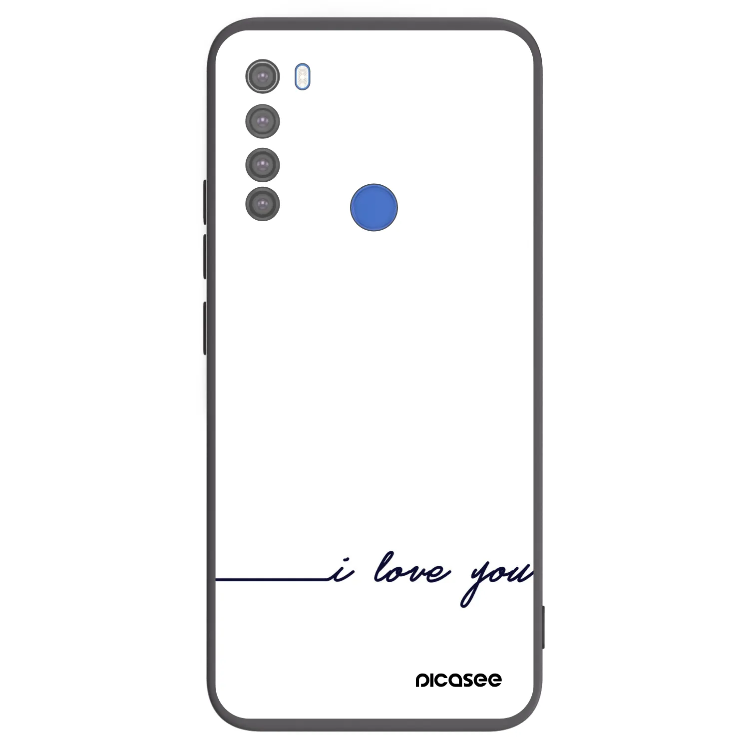 Picasee silikonový černý obal pro Xiaomi Redmi Note 8T - Miluji tě