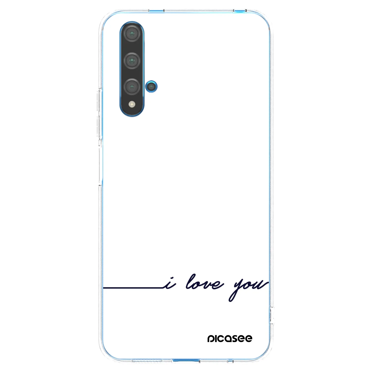 Picasee silikonový průhledný obal pro Huawei Nova 5T - Miluji tě