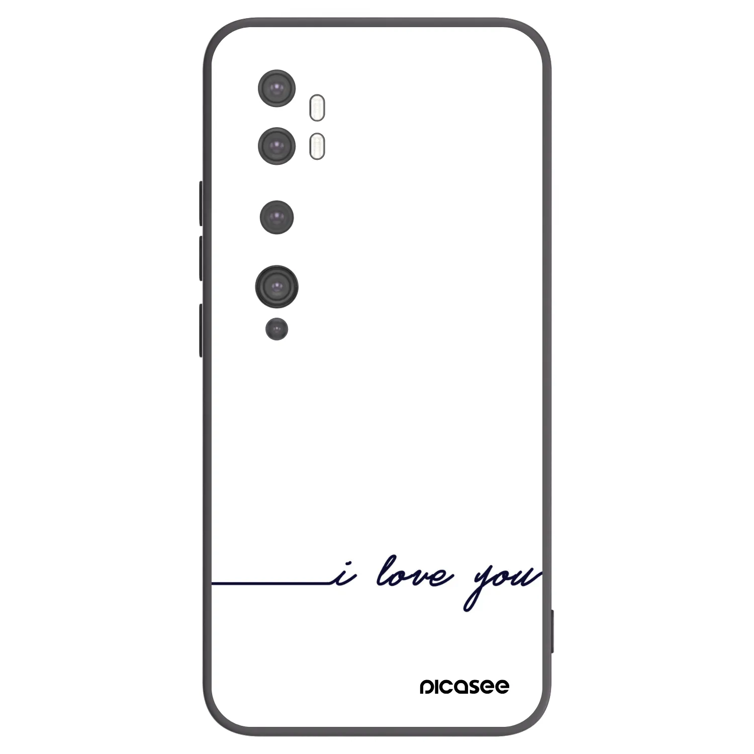 Picasee silikonový černý obal pro Xiaomi Mi Note 10 (Pro) - Miluji tě