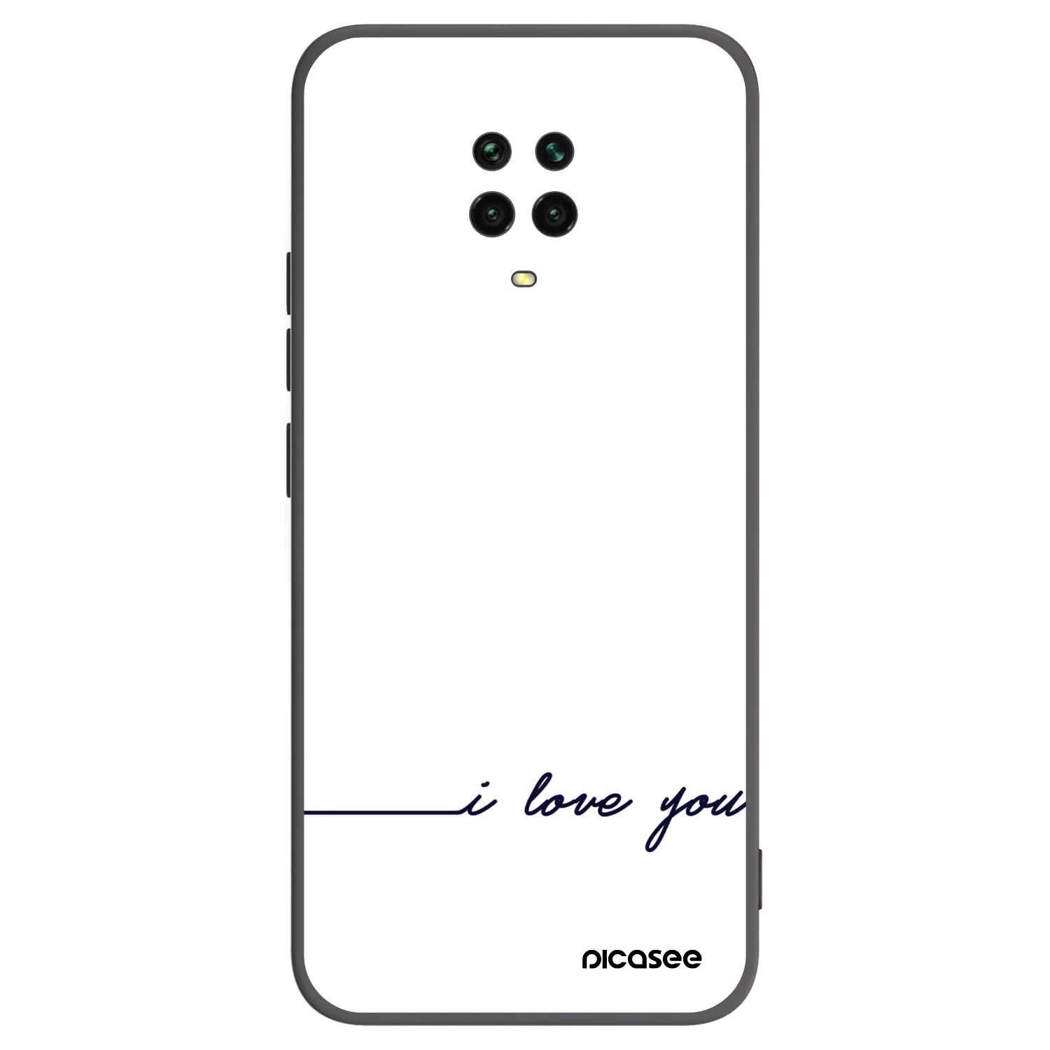 Picasee silikonový černý obal pro Xiaomi Redmi Note 9 Pro - Miluji tě
