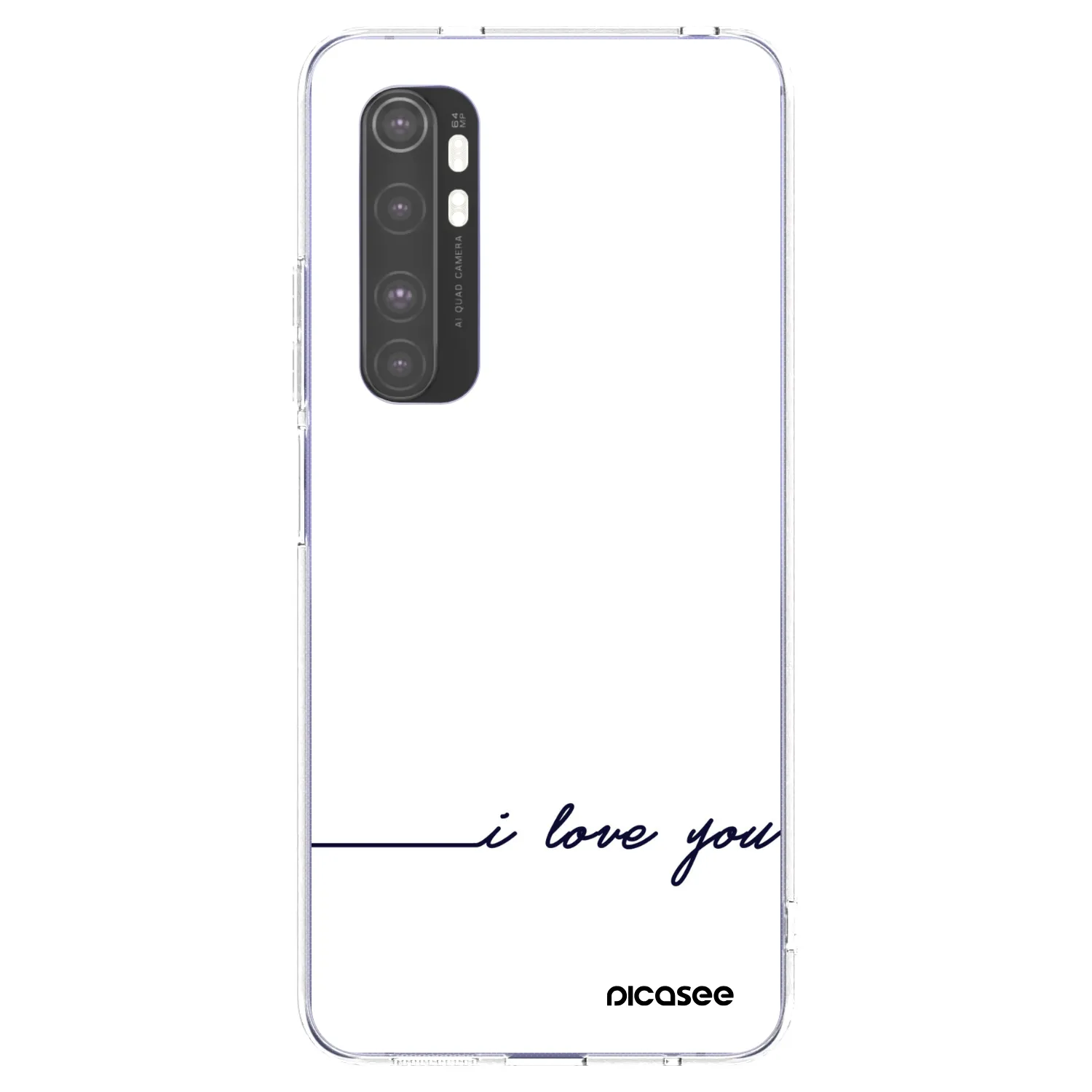 Picasee silikonový průhledný obal pro Xiaomi Mi Note 10 Lite - Miluji tě