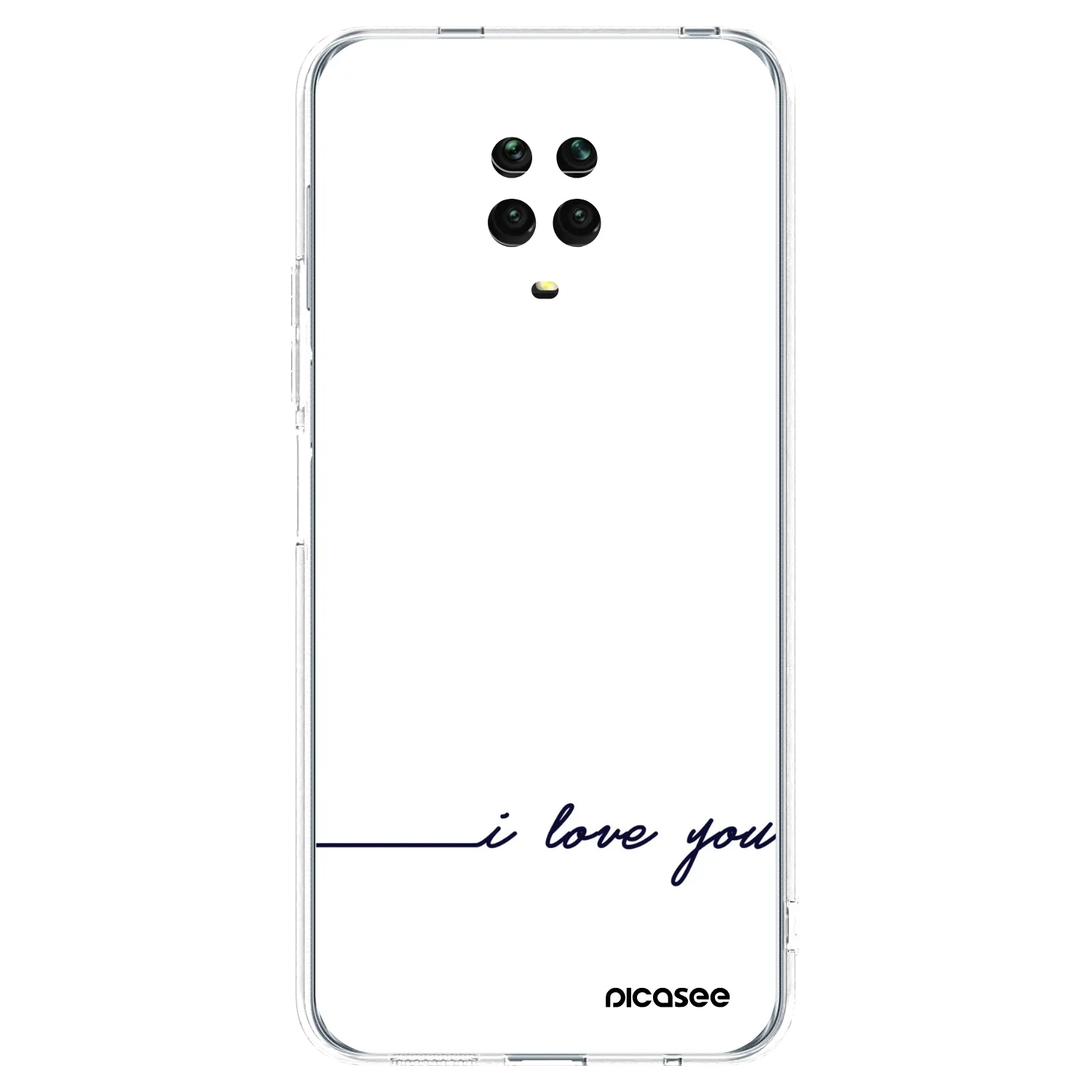 Picasee silikonový průhledný obal pro Xiaomi Redmi Note 9S - Miluji tě