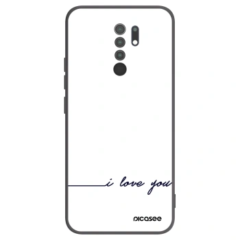 Picasee silikonový černý obal pro Xiaomi Redmi 9 - Miluji tě