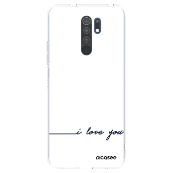 Picasee silikonový průhledný obal pro Xiaomi Redmi 9 - Miluji tě