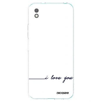 Picasee silikonový černý obal pro Xiaomi Redmi 9A - Miluji tě