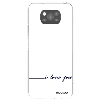 Picasee silikonový černý obal pro Xiaomi Poco X3 - Miluji tě