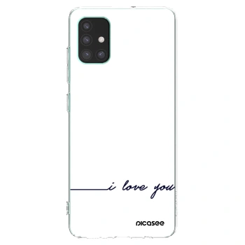 Picasee silikonový průhledný obal pro Samsung Galaxy M51 M515F - Miluji tě