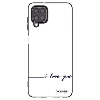 Picasee silikonový černý obal pro Samsung Galaxy A12 A125F - Miluji tě