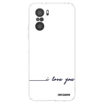 Picasee silikonový průhledný obal pro Xiaomi Poco F3 - Miluji tě