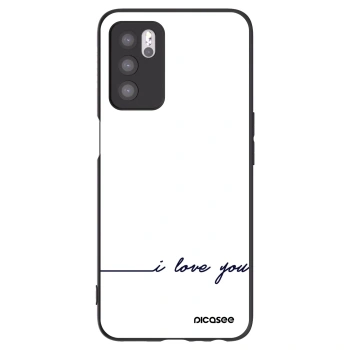 Picasee silikonový černý obal pro OPPO A16 - Miluji tě