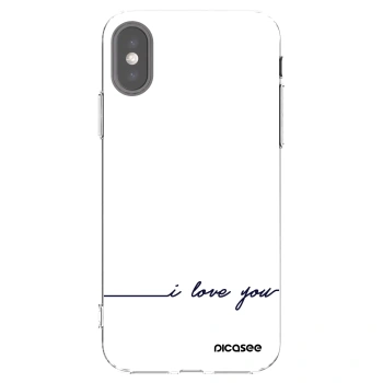 Picasee silikonový průhledný obal pro Apple iPhone X/XS - Miluji tě